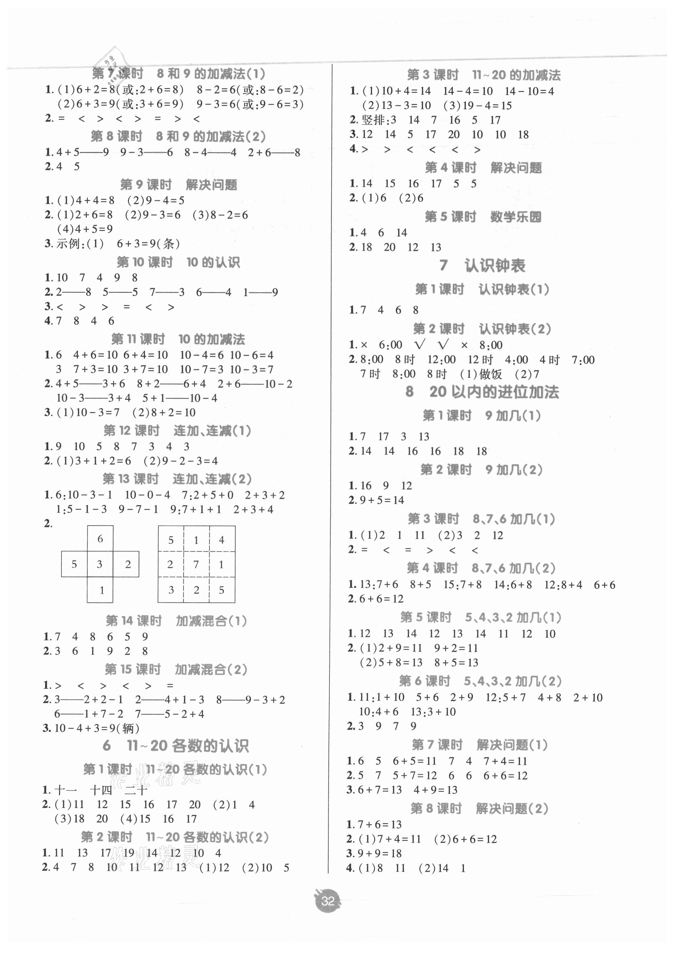 2021年同行課課100分過關作業(yè)一年級數(shù)學上冊人教版 第2頁