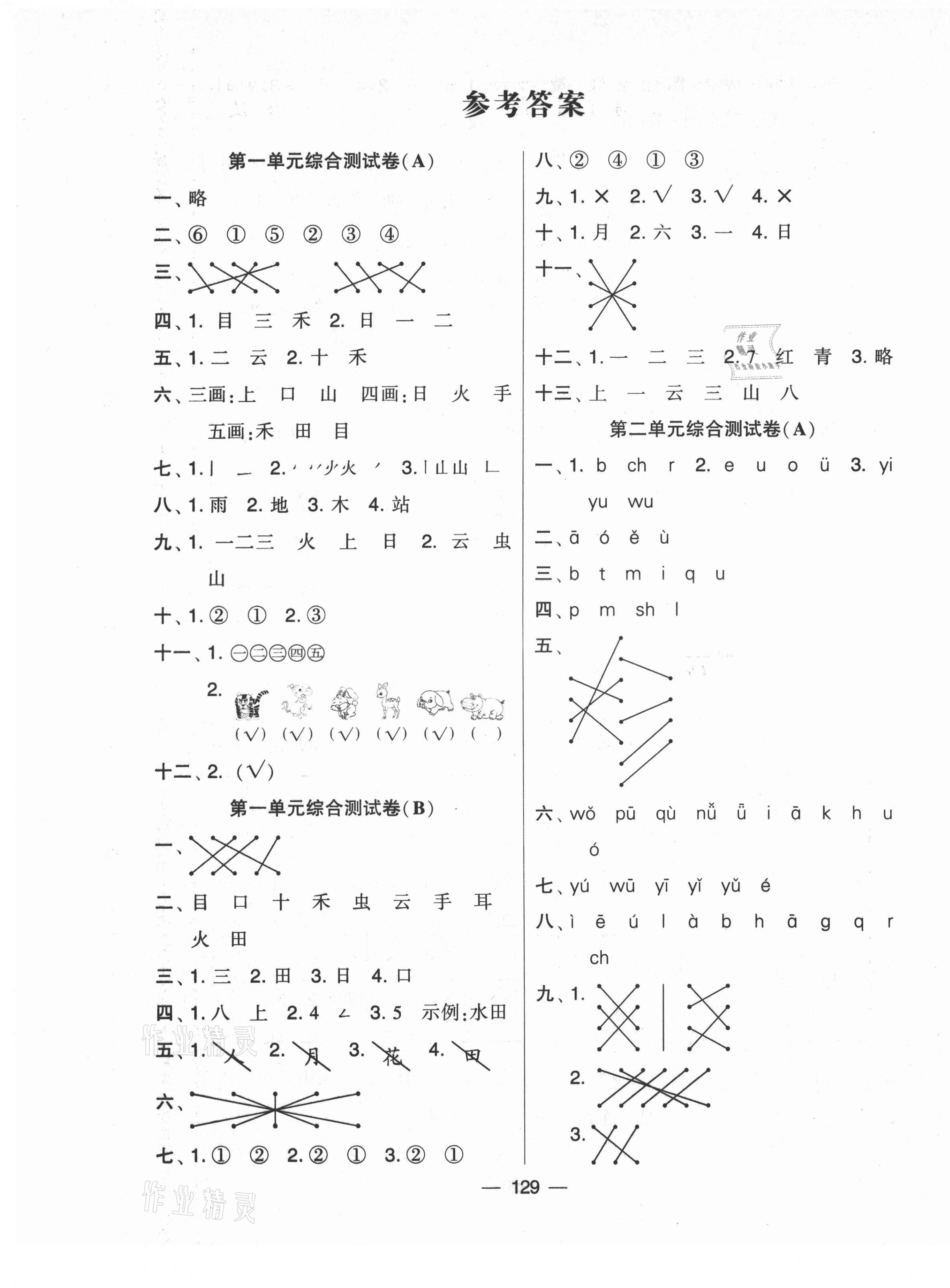 2021年學(xué)霸提優(yōu)大試卷一年級(jí)語文上冊(cè)人教版 第1頁