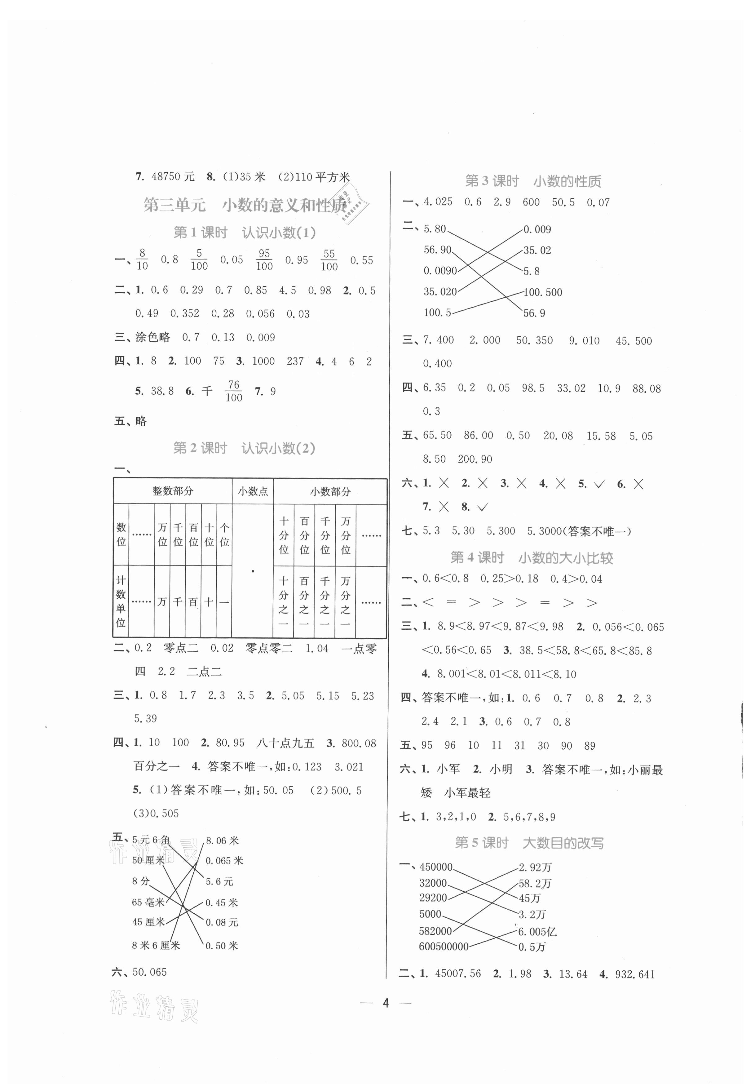 2021年課時金練五年級數(shù)學(xué)上冊蘇教版 第4頁