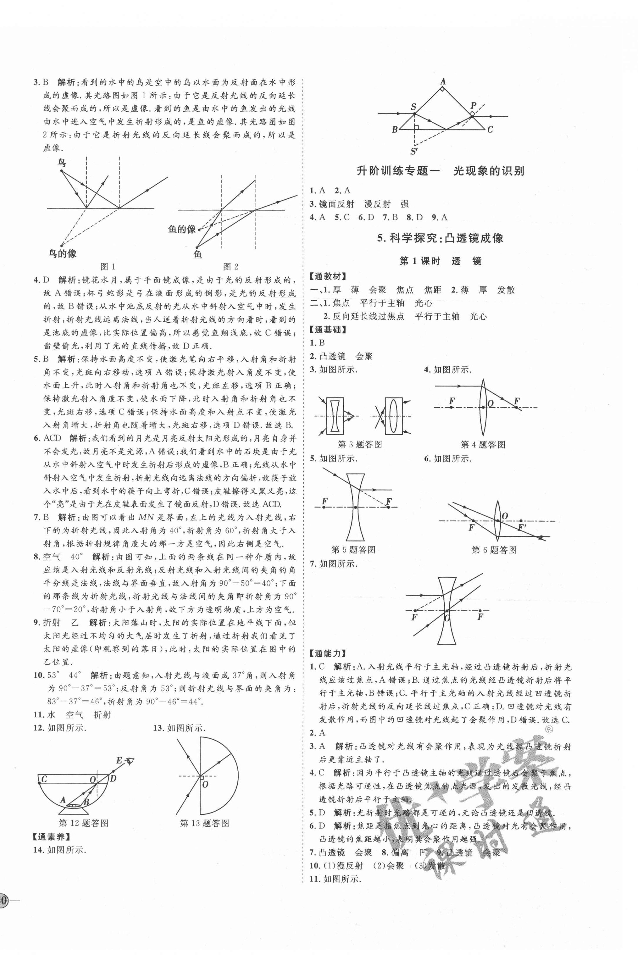 2021年优加学案课时通八年级物理上册教科版河北专版 参考答案第8页