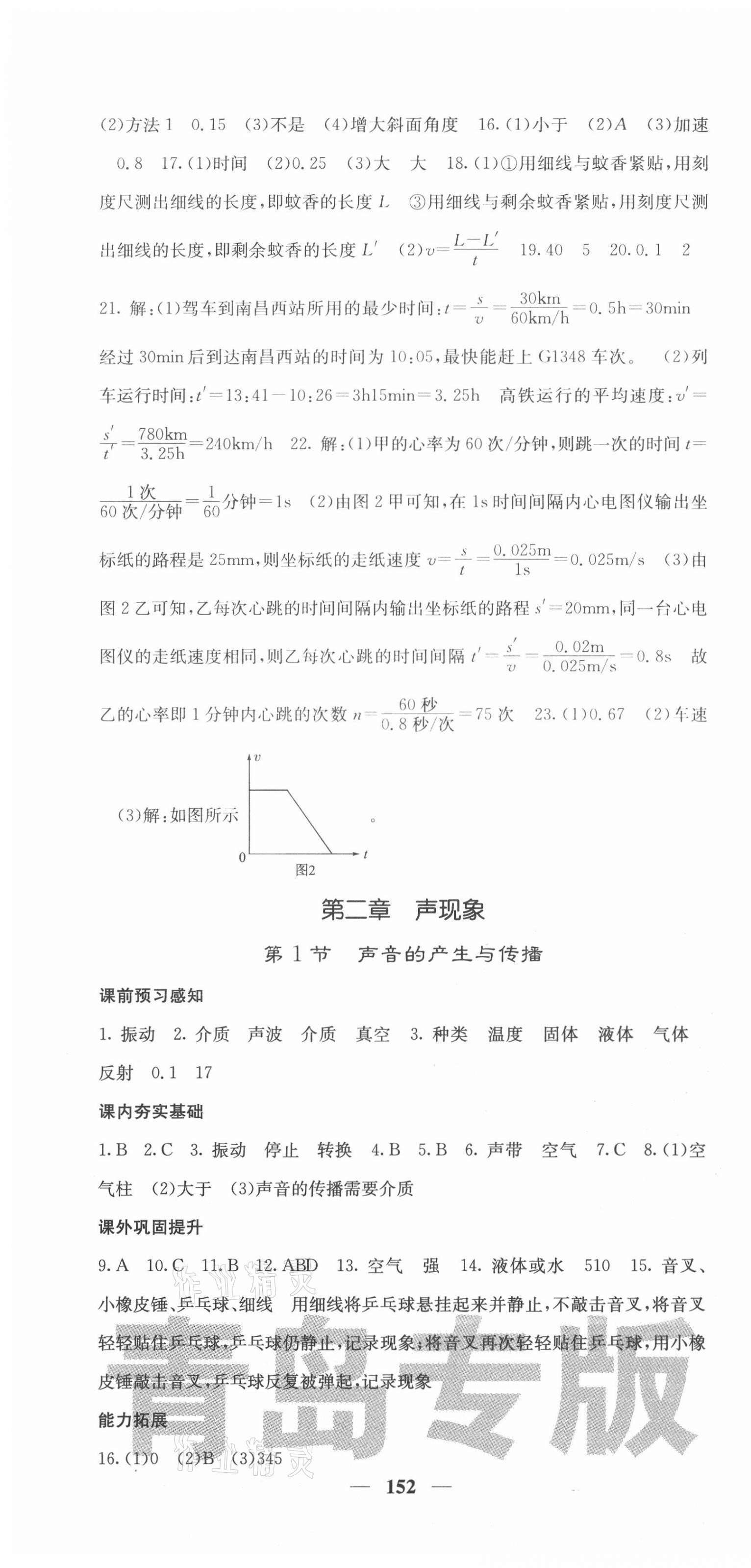 2021年名校課堂內(nèi)外八年級(jí)物理上冊(cè)人教版青島專版 第4頁