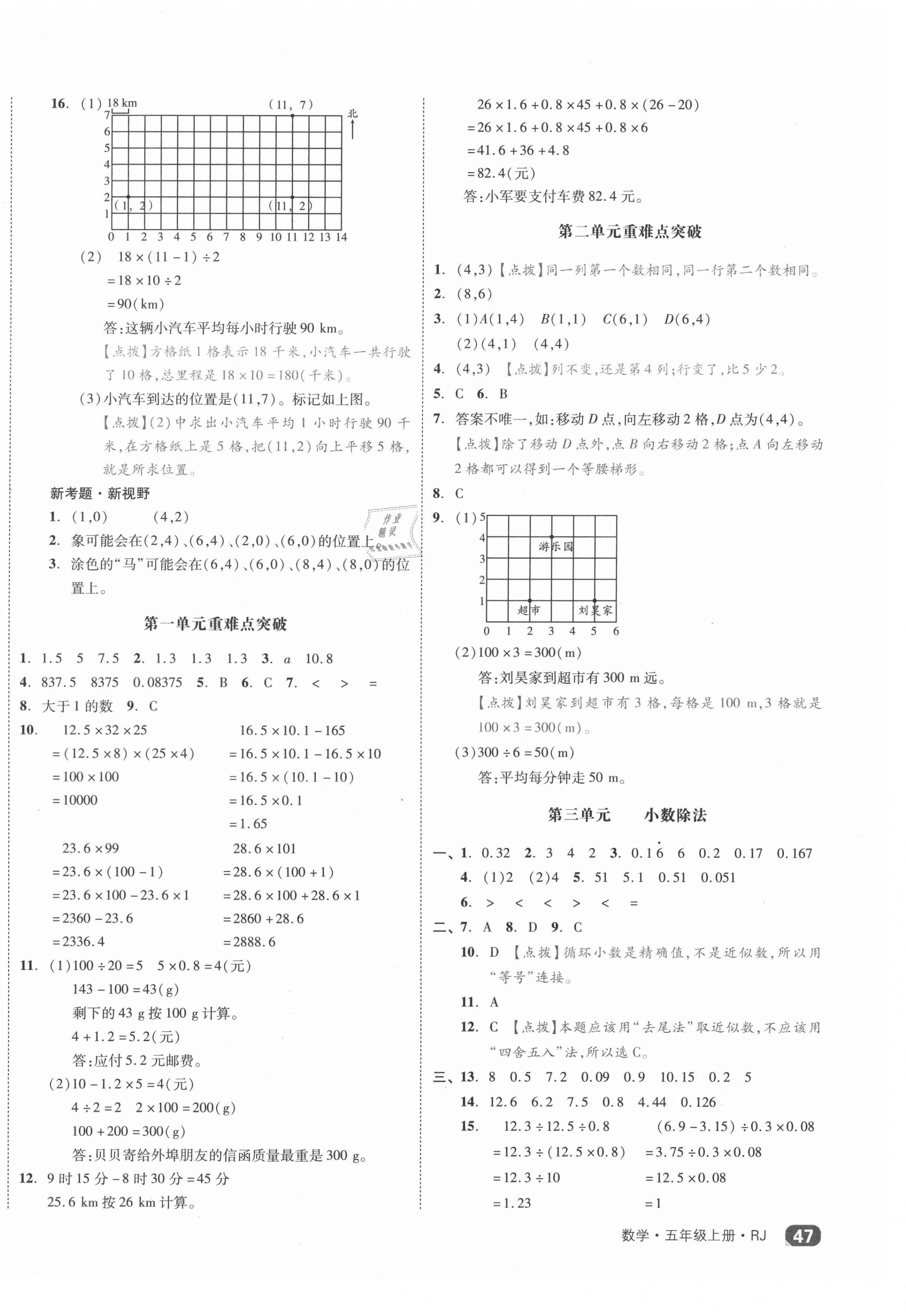 2021年全品小復(fù)習(xí)五年級數(shù)學(xué)上冊人教版 第2頁