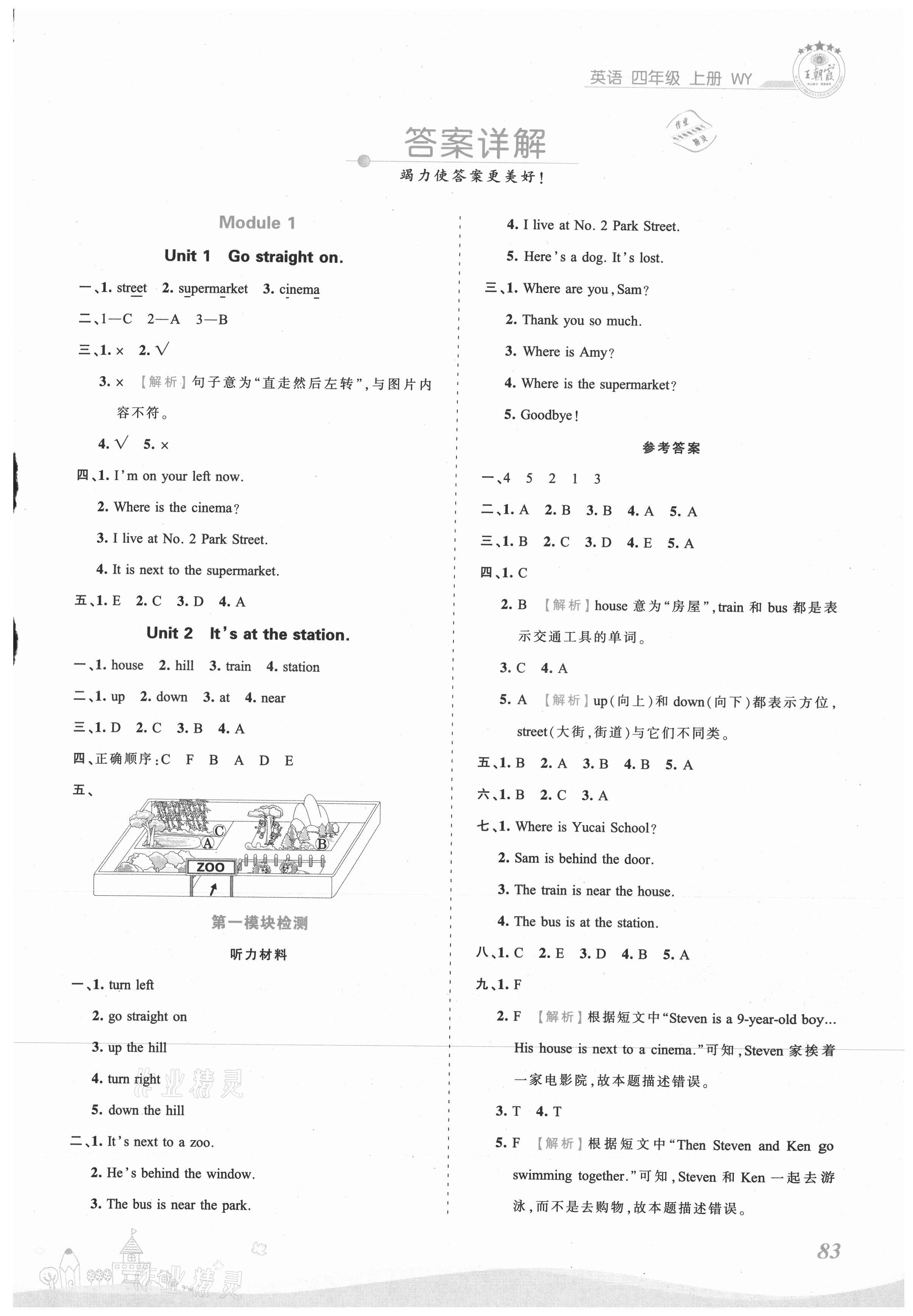 2021年創(chuàng)維新課堂四年級英語上冊外研版 第1頁