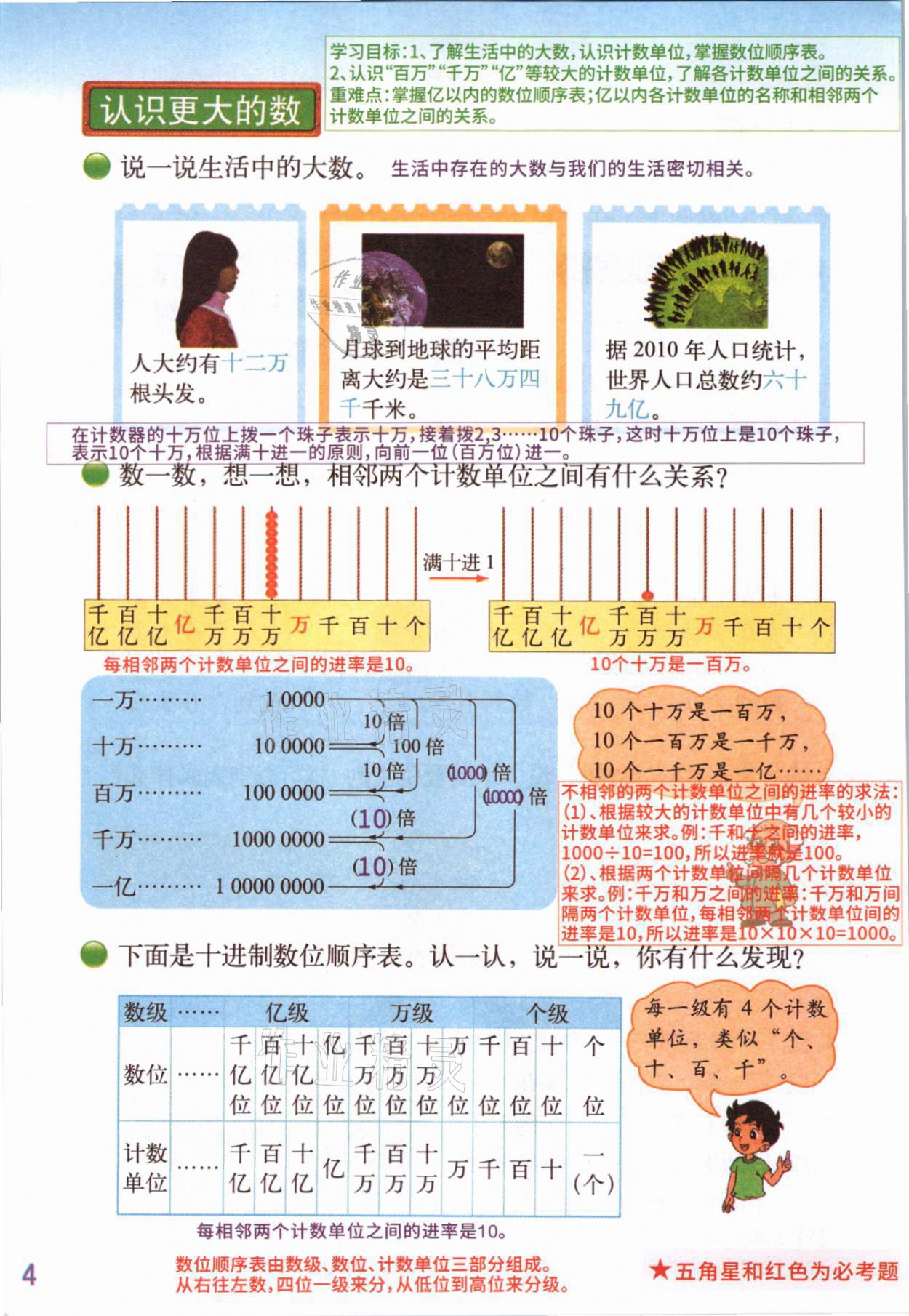 2021年教材课本四年级数学上册北师大版 参考答案第3页