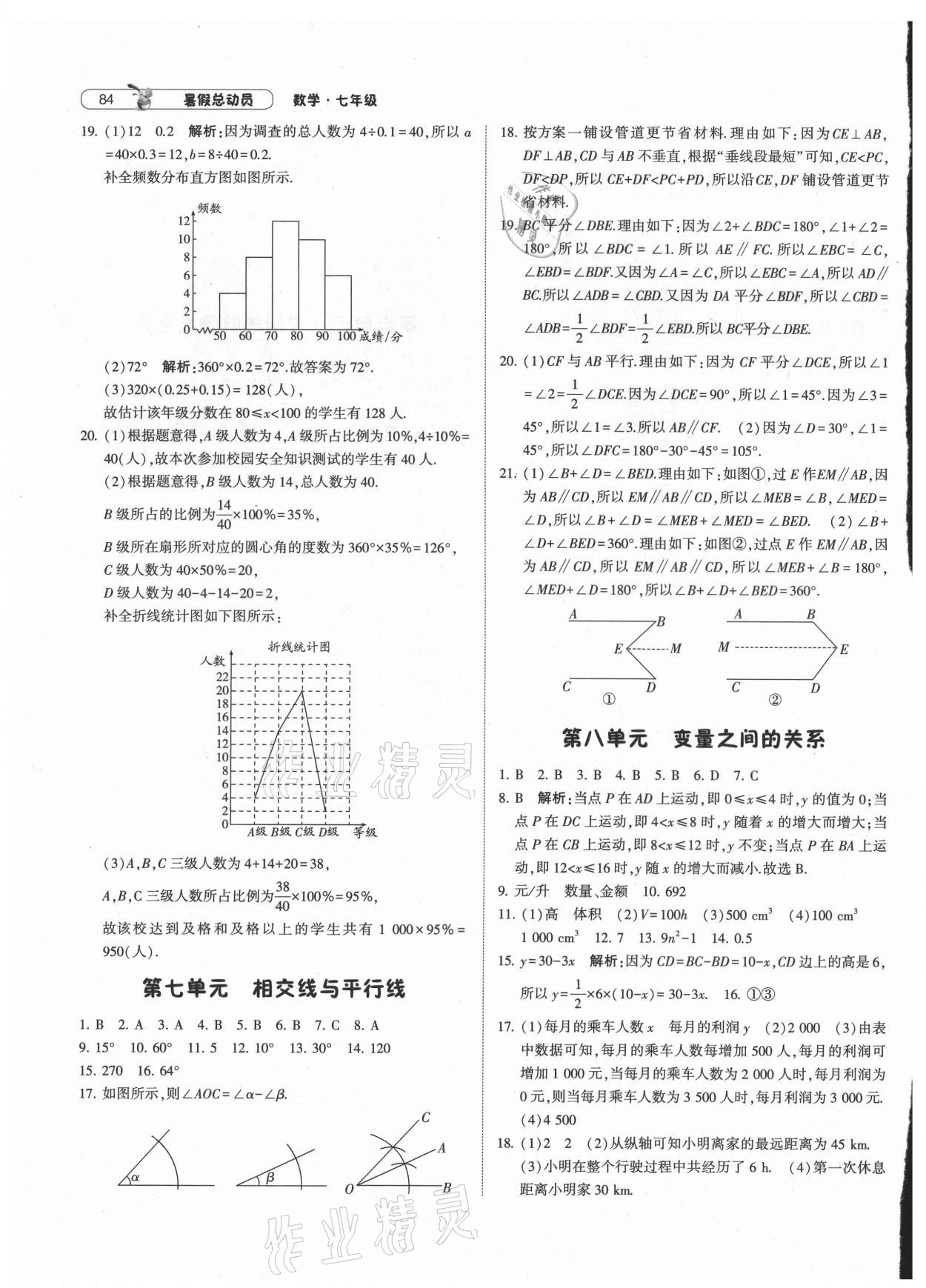 2021年暑假總動(dòng)員七年級(jí)數(shù)學(xué)北師大版寧夏人民教育出版社 第4頁