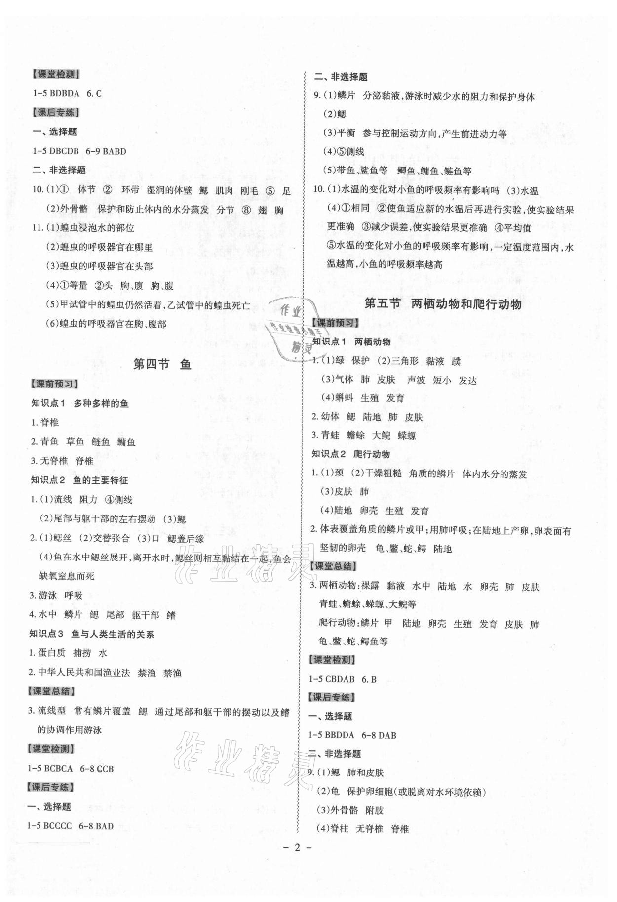 2021年同步?jīng)_刺八年級生物全一冊人教版 第2頁