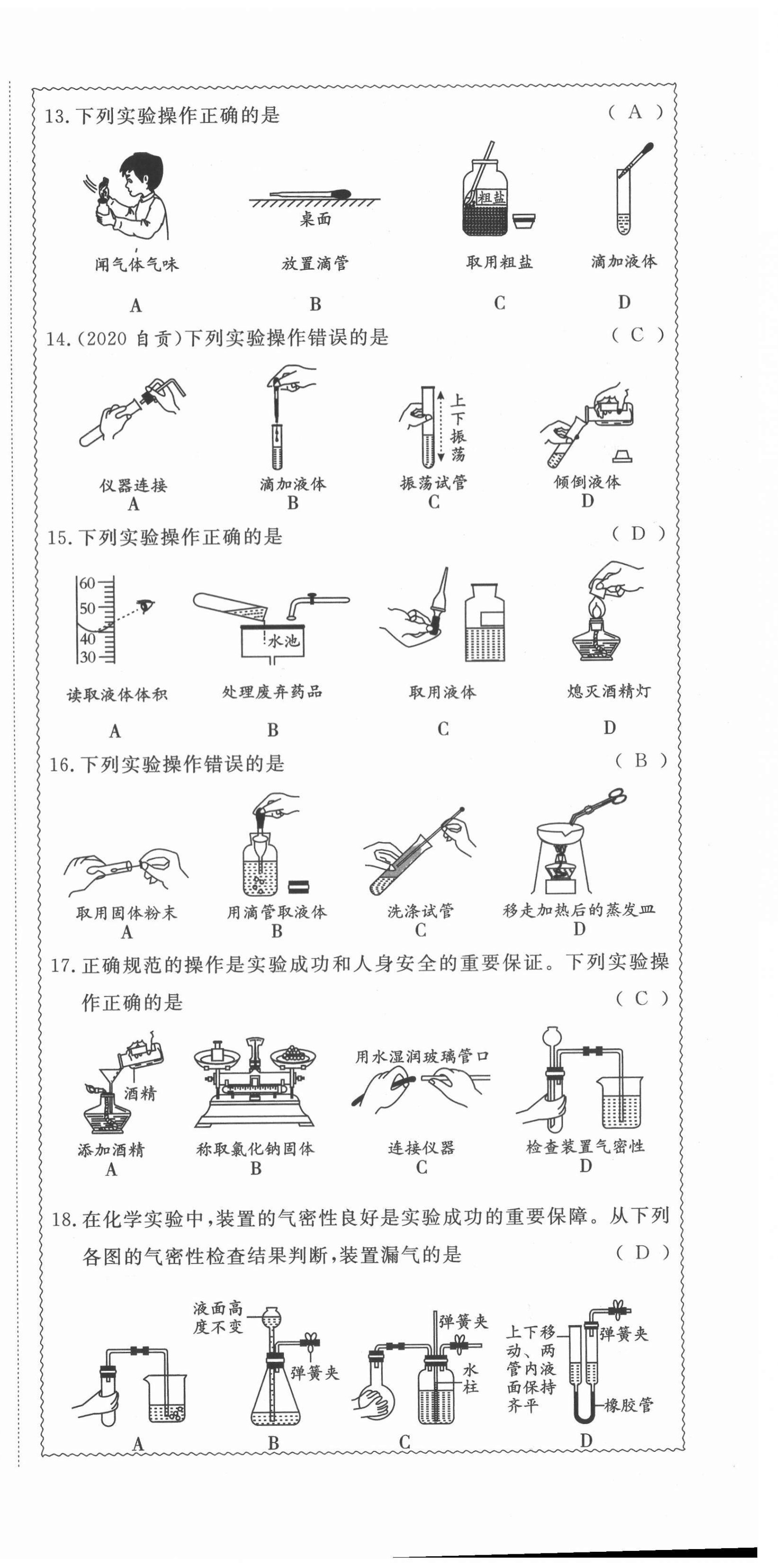 2021年權威考卷九年級化學全一冊人教版 第6頁