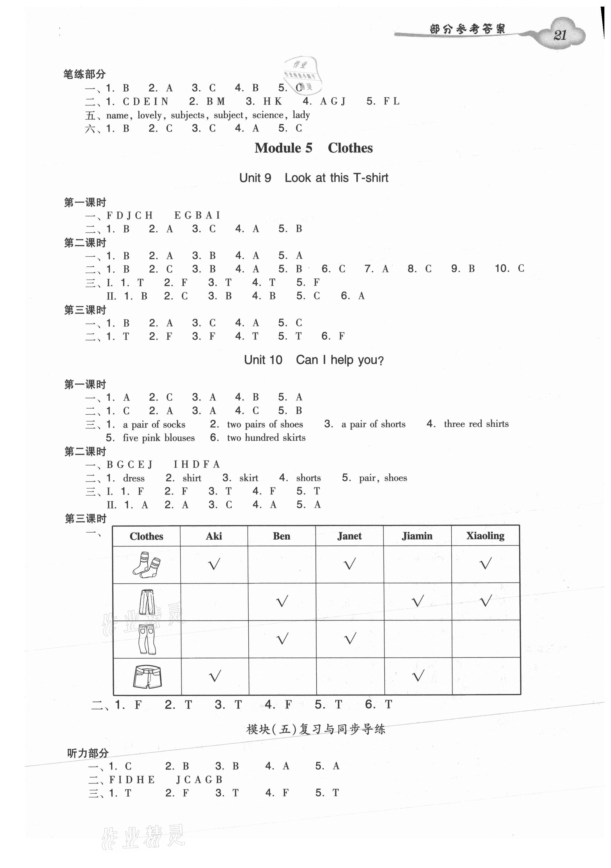 2021年雙基同步導學導練四年級英語上冊教科版廣州專版 第5頁