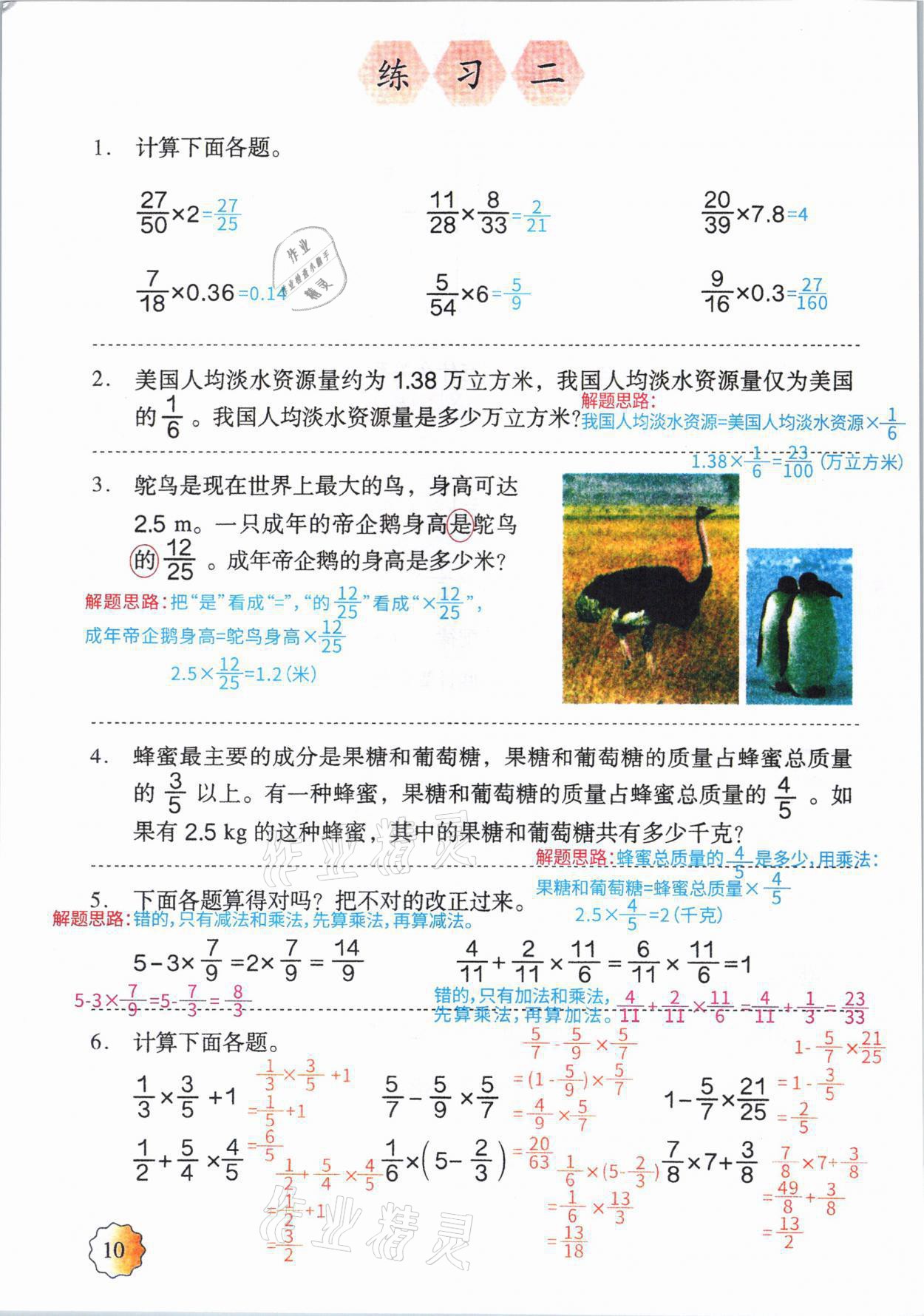 2021年教材課本六年級(jí)數(shù)學(xué)上冊(cè)人教版 參考答案第9頁