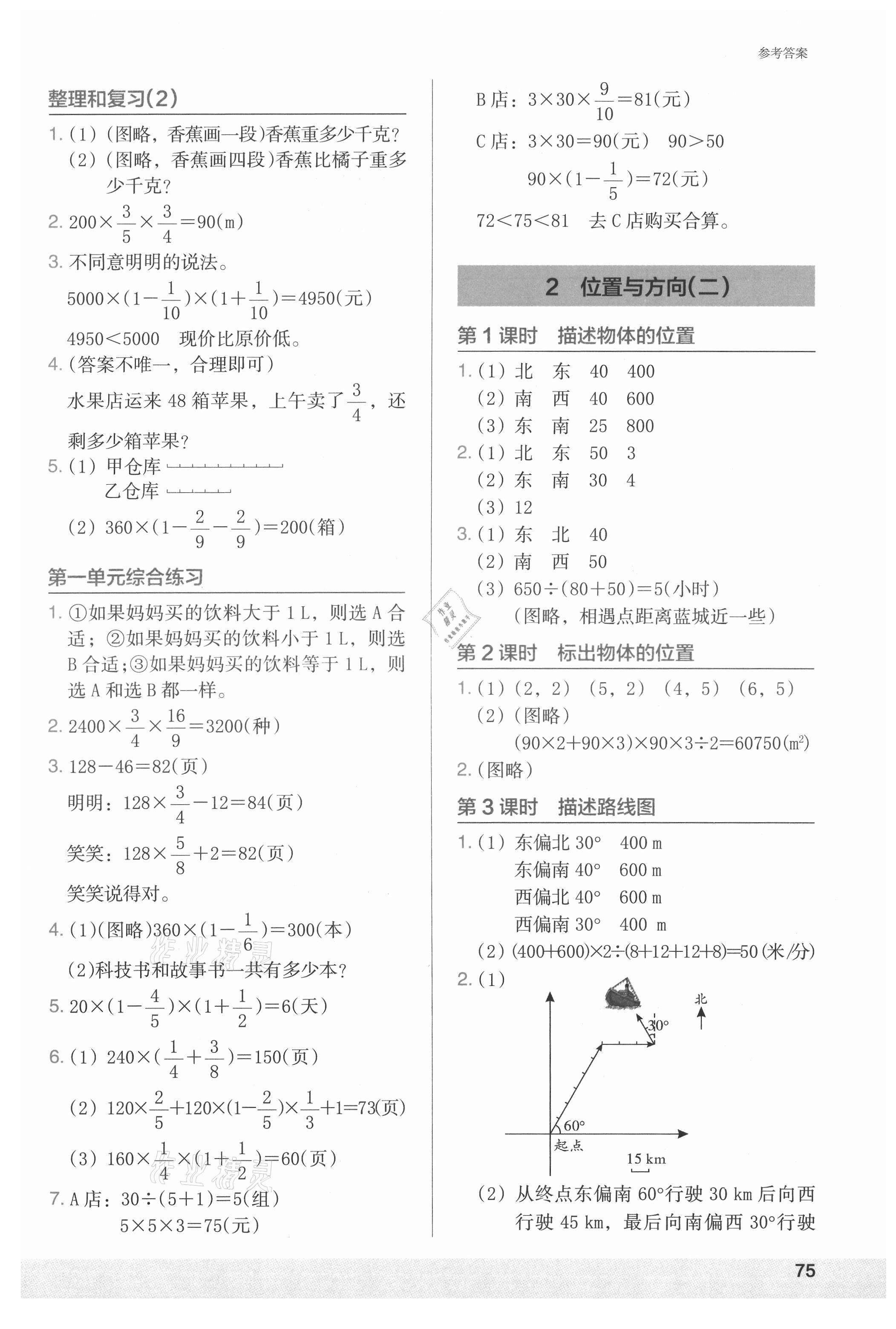 2021年木頭馬解決問題小狀元六年級數學上冊人教版 第3頁
