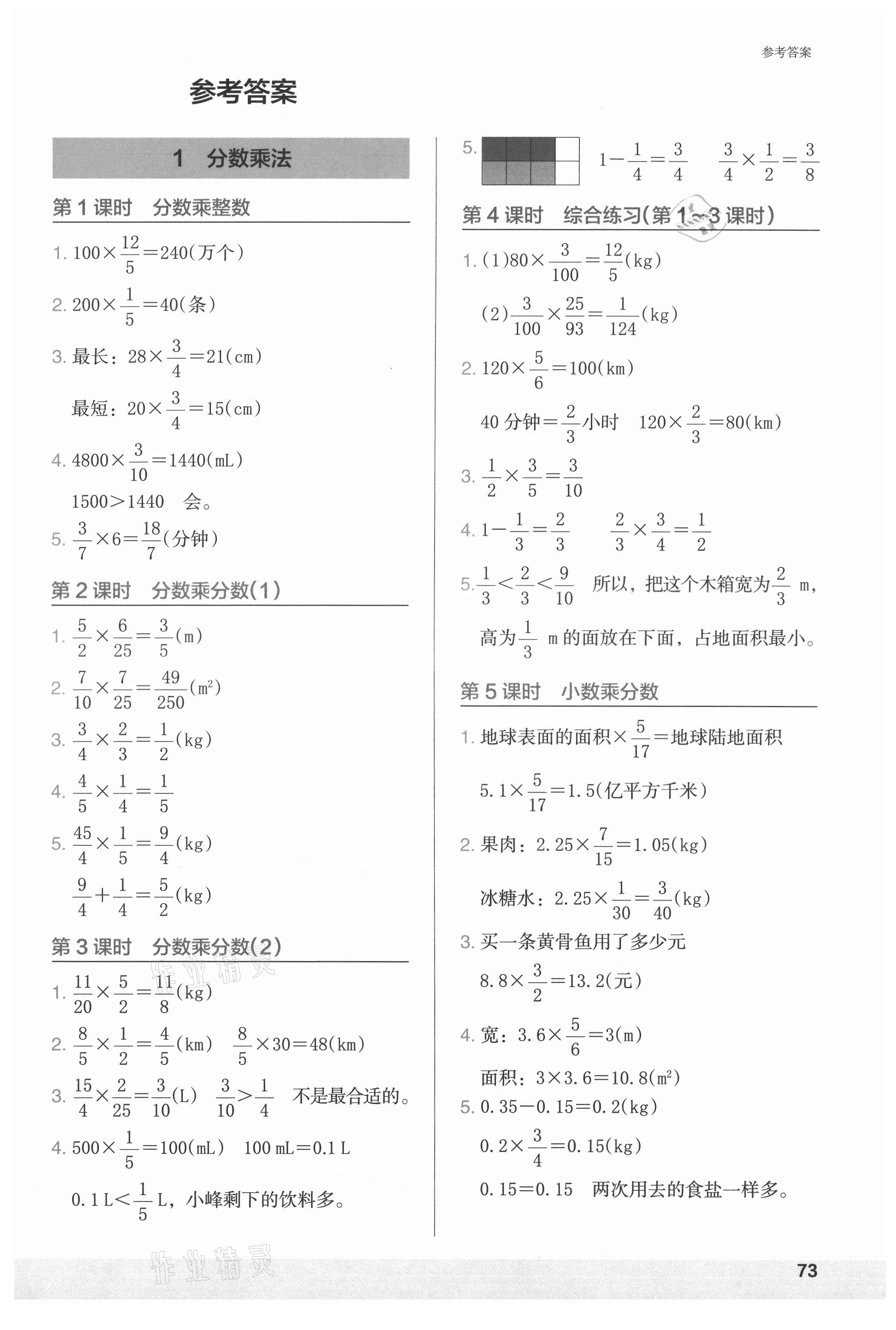 2021年木頭馬解決問題小狀元六年級數(shù)學(xué)上冊人教版 第1頁