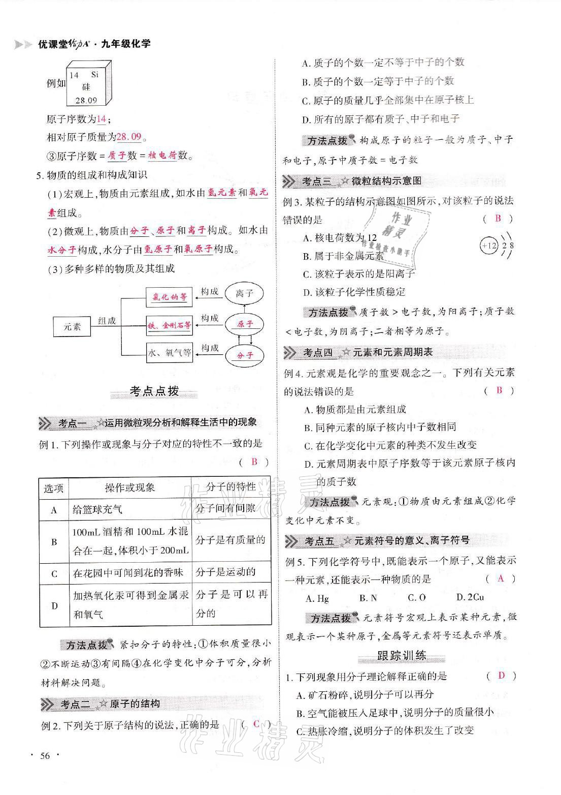 2021年優(yōu)課堂給力A加九年級(jí)化學(xué)全一冊(cè)人教版 參考答案第56頁(yè)