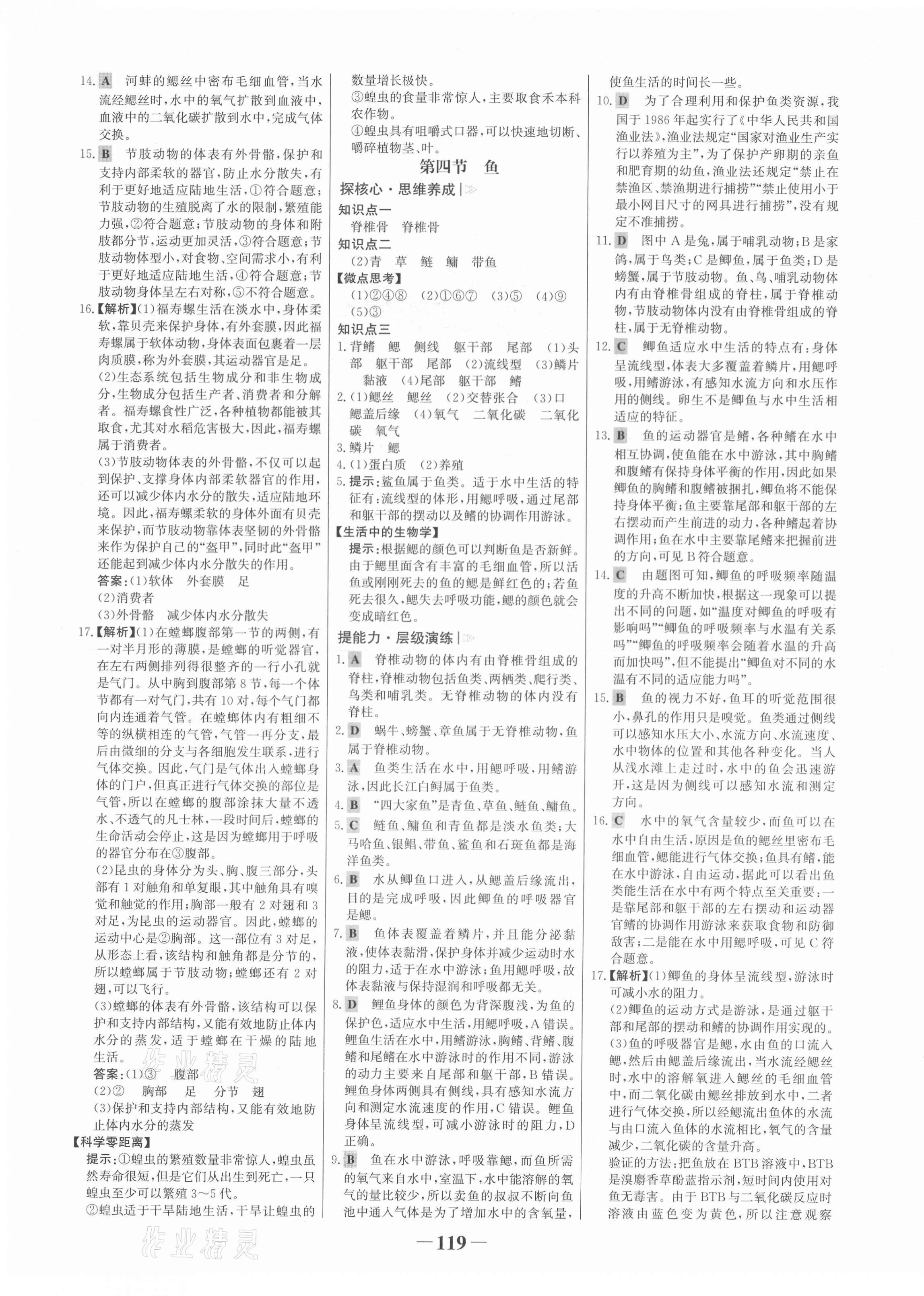 2021年世紀金榜金榜學案八年級生物上冊人教版 第3頁