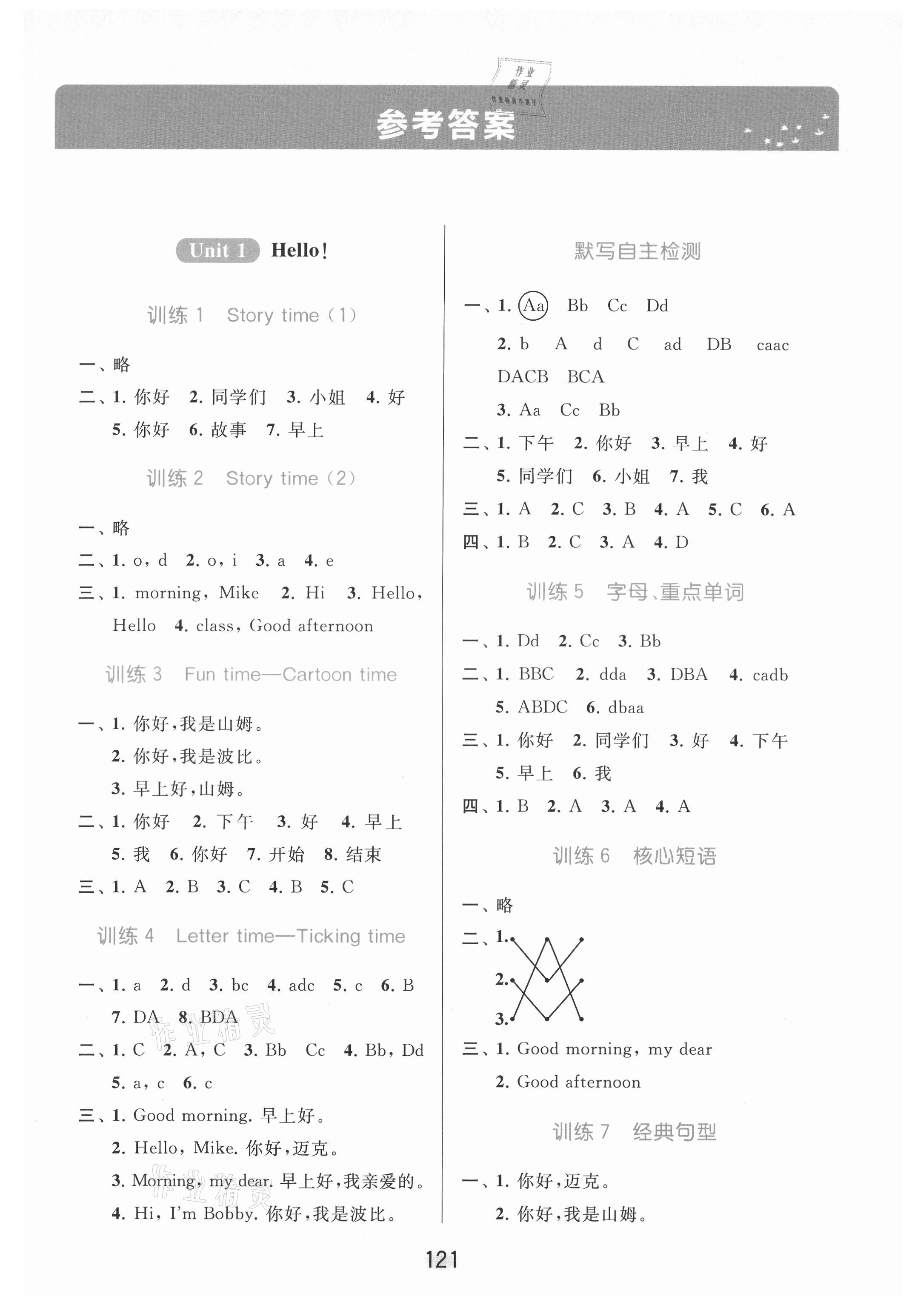 2021年亮點給力默寫天天練三年級英語上冊譯林版 第1頁