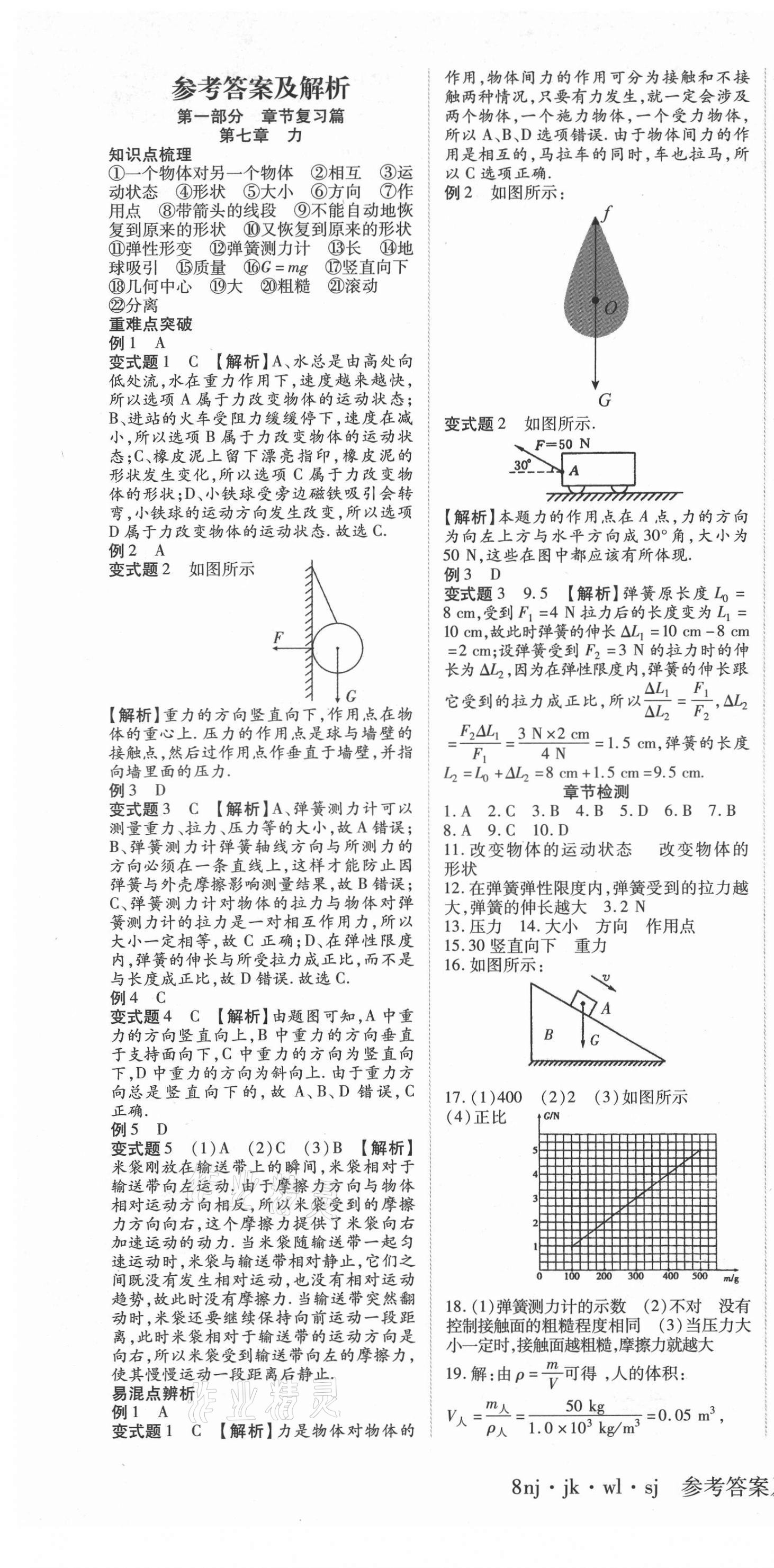 2021年金象教育U计划学期系统复习暑假作业八年级物理教科版 第1页