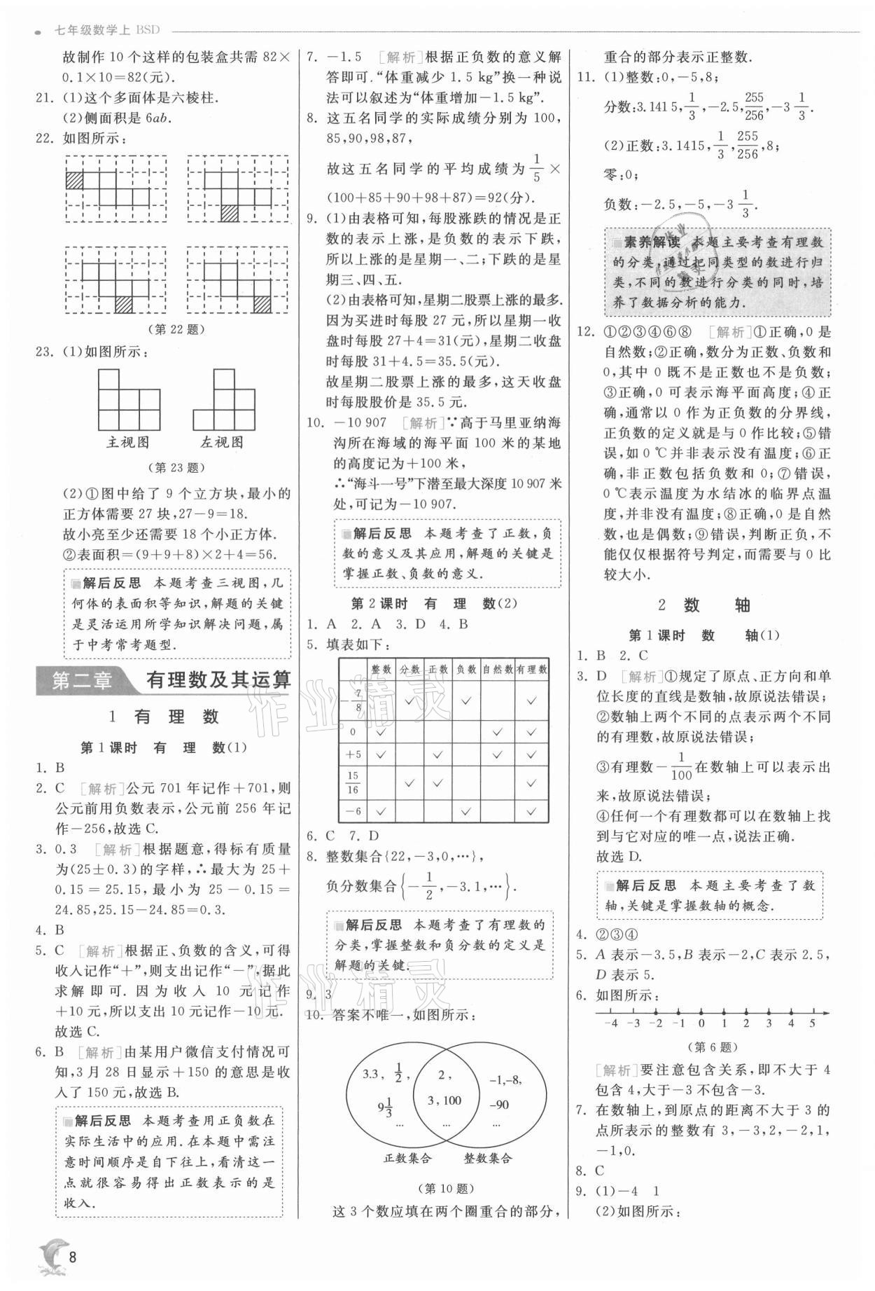 2021年實驗班提優(yōu)訓練七年級數(shù)學上冊北師大版 第8頁