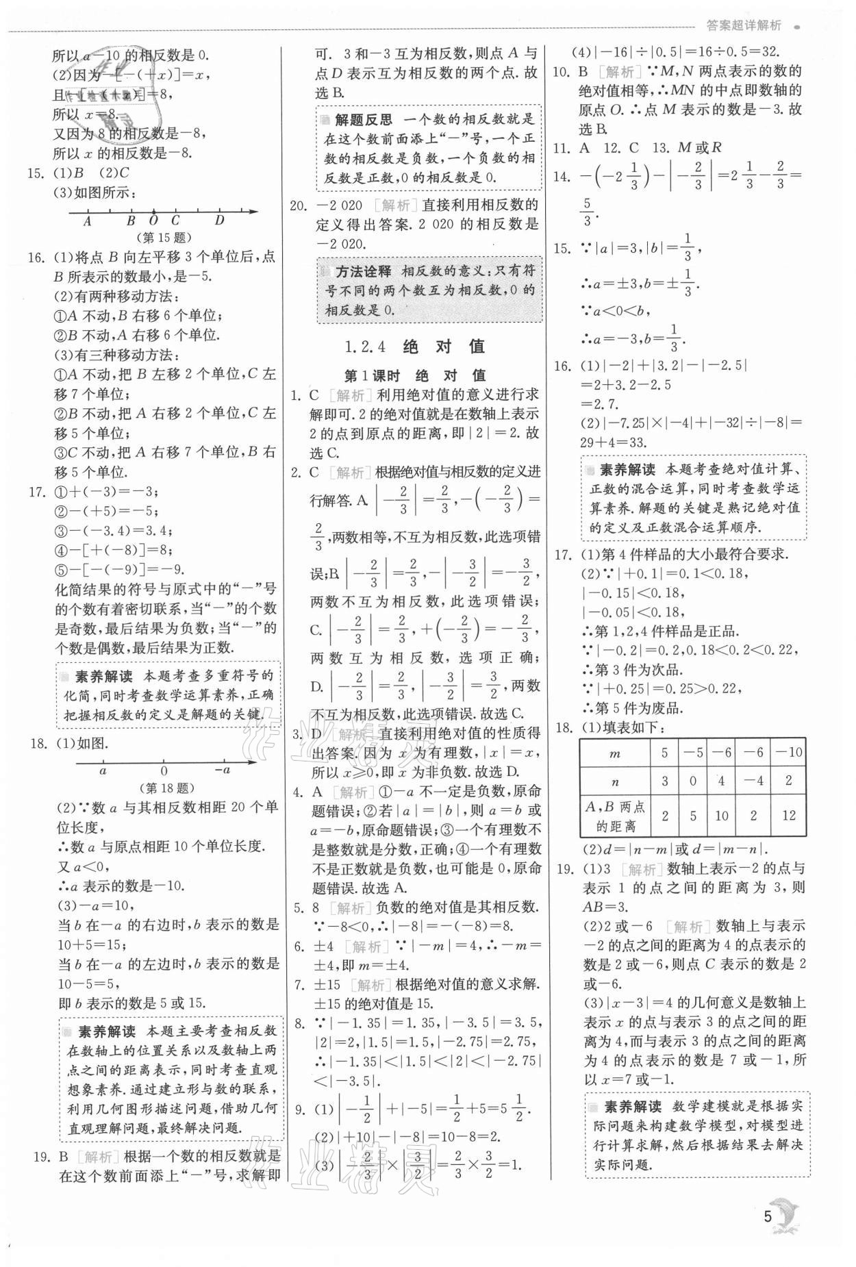 2021年實(shí)驗(yàn)班提優(yōu)訓(xùn)練七年級(jí)數(shù)學(xué)上冊(cè)人教版 第5頁(yè)