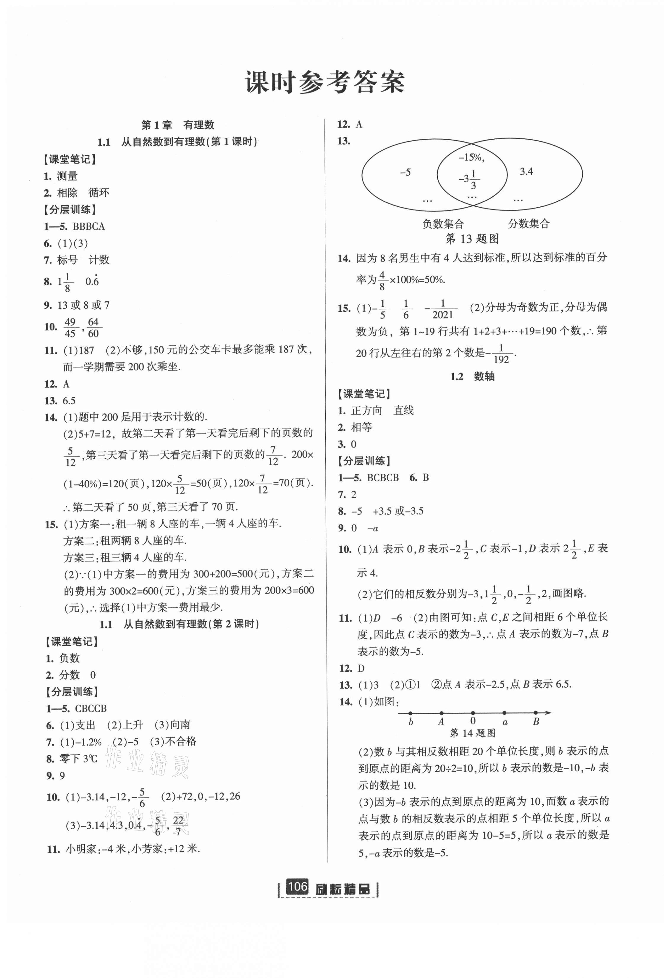 2021年勵耘書業(yè)勵耘新同步七年級數學上冊浙教版 第1頁