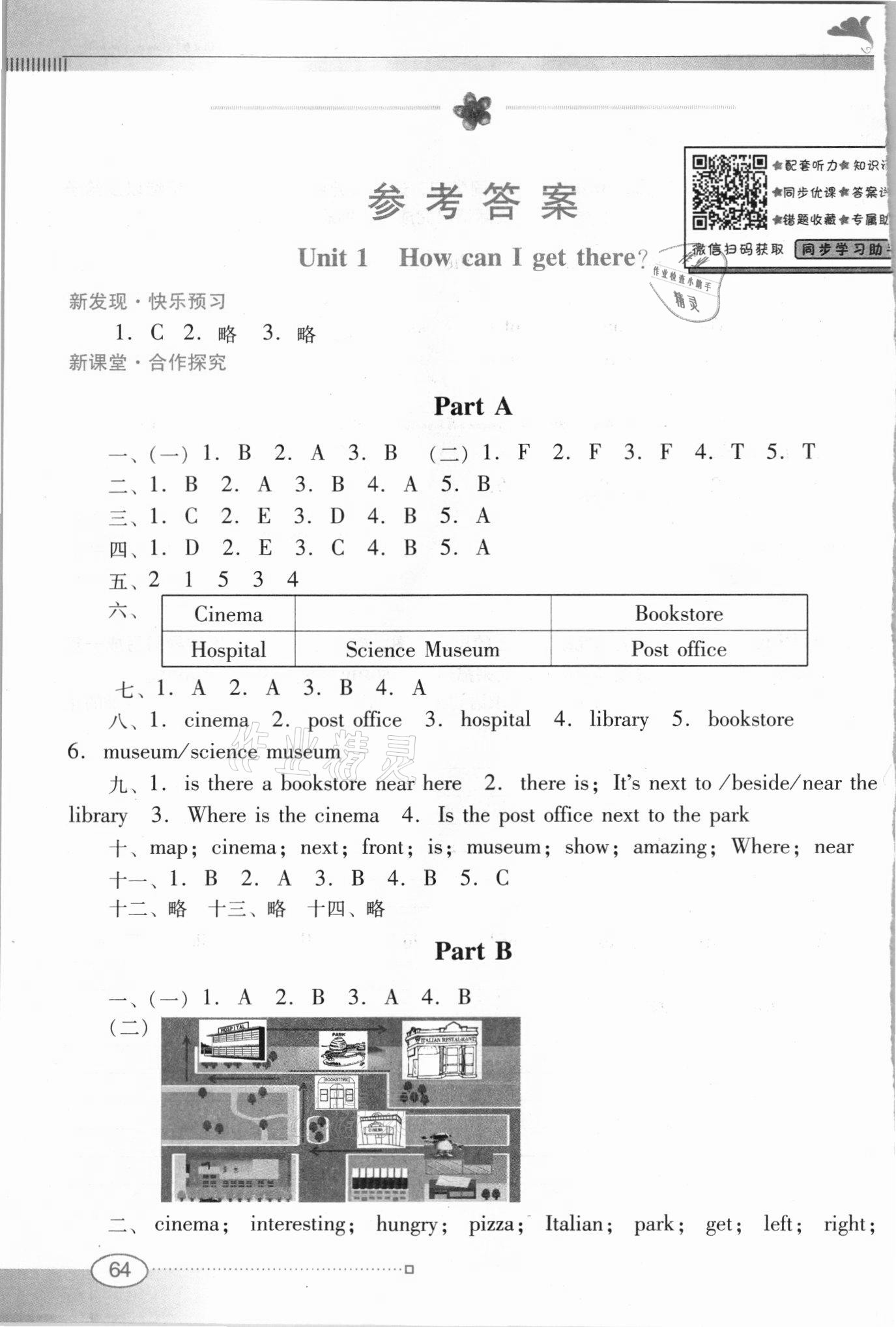 2021年南方新課堂金牌學案六年級英語上冊人教版 參考答案第1頁