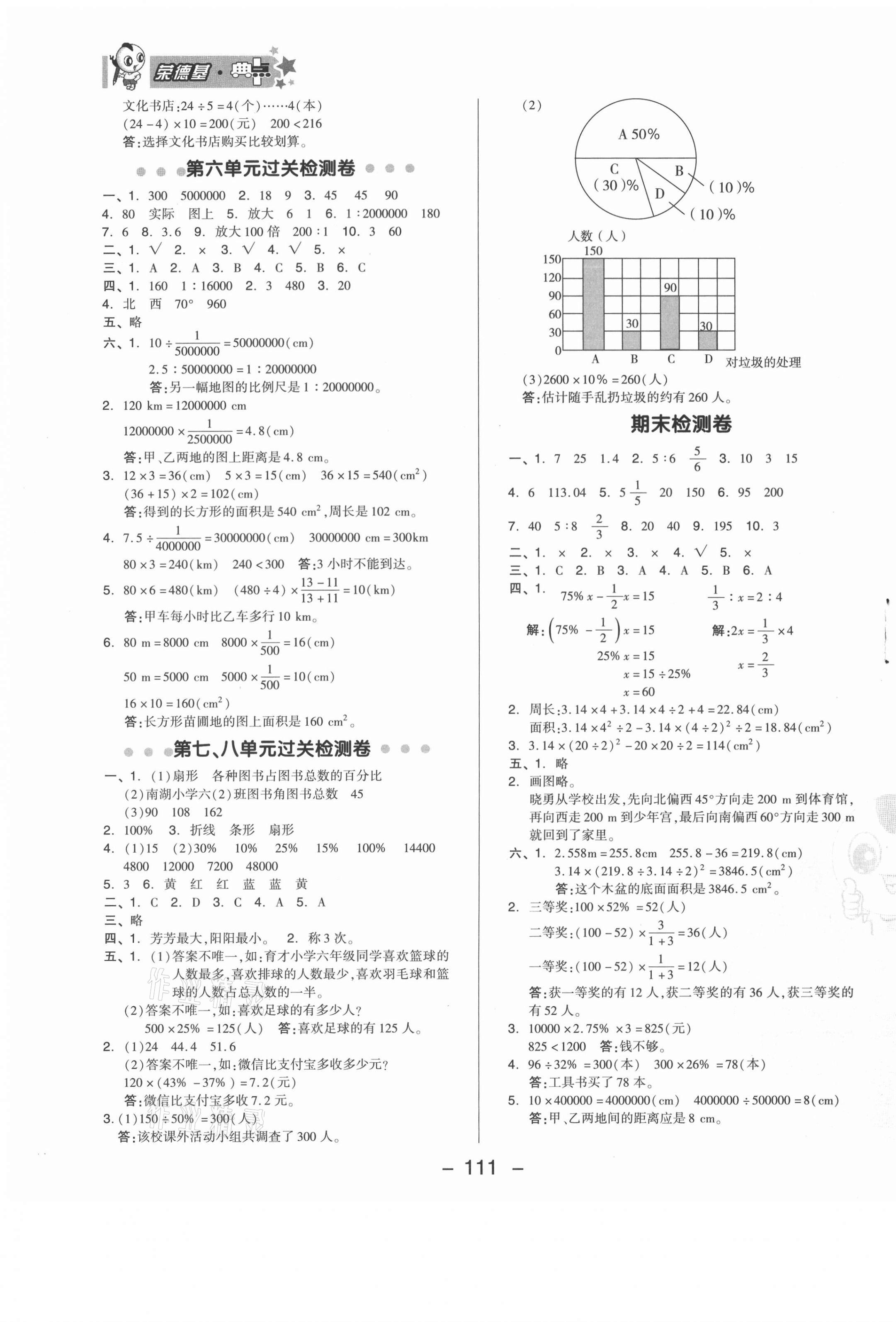 2021年綜合應(yīng)用創(chuàng)新題典中點(diǎn)六年級(jí)數(shù)學(xué)上冊(cè)冀教版 參考答案第3頁(yè)