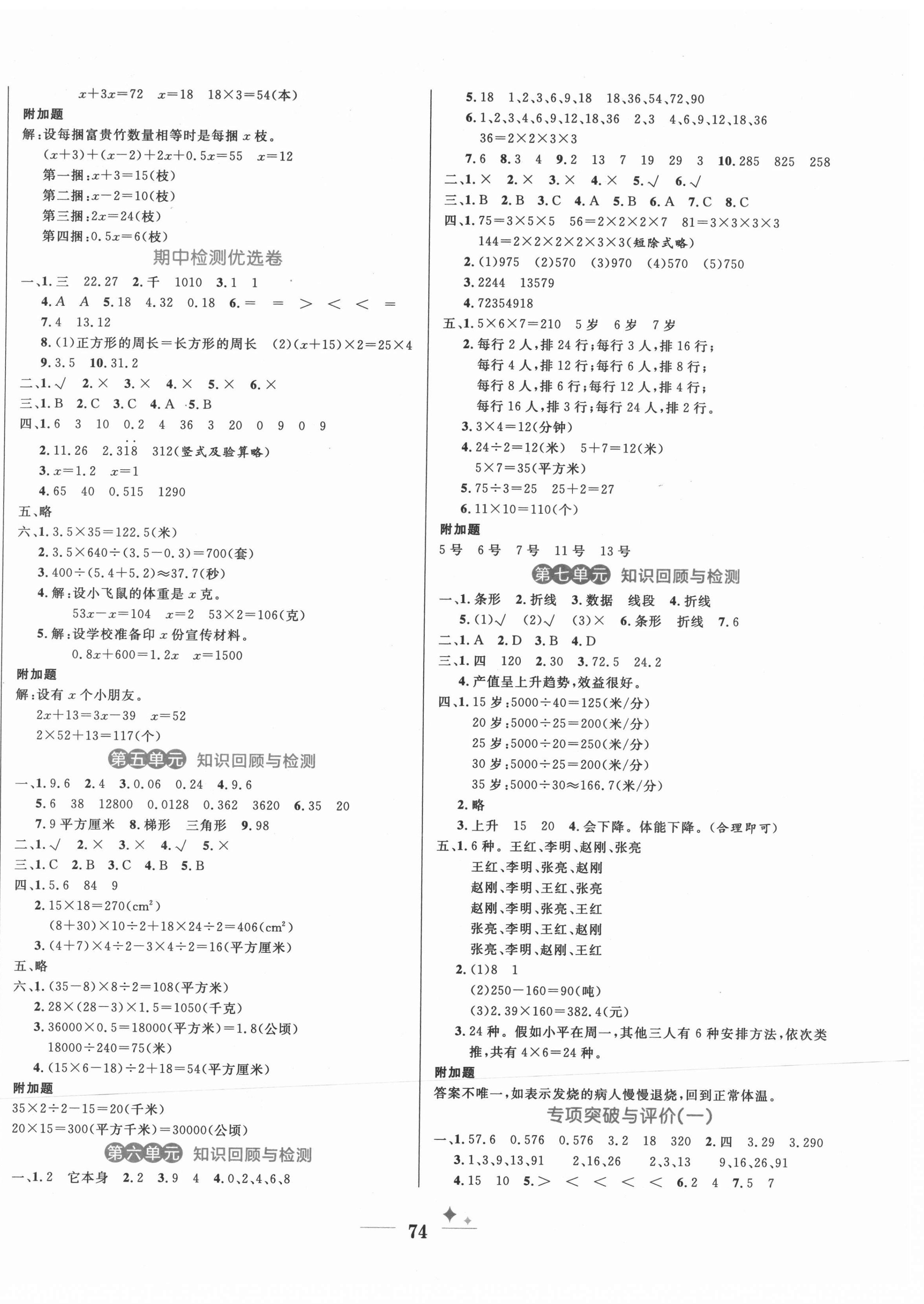 2021年黄冈名卷五年级数学上册青岛版 第2页