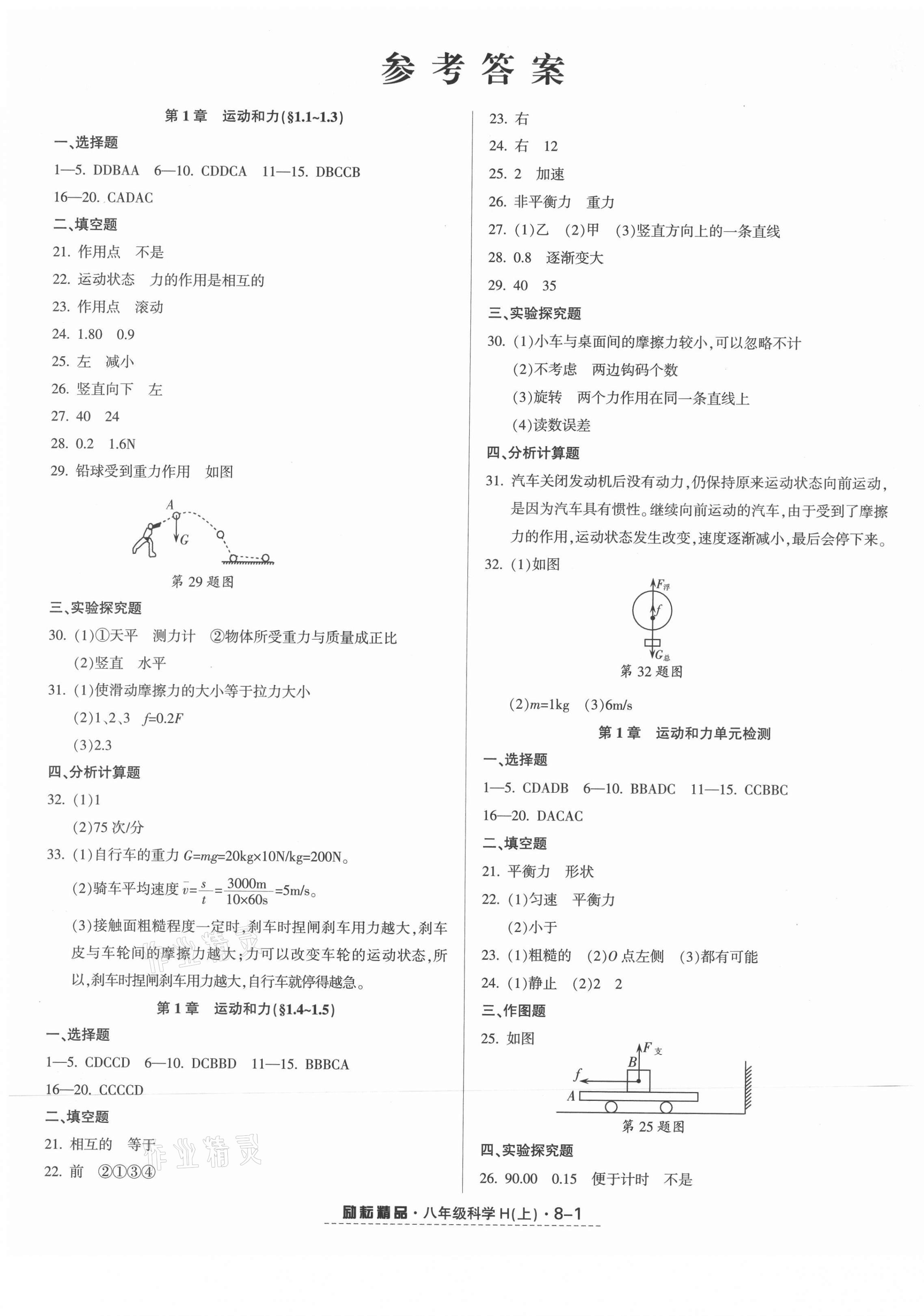 2021年勵(lì)耘活頁八年級(jí)科學(xué)上冊(cè)華師大版 第1頁