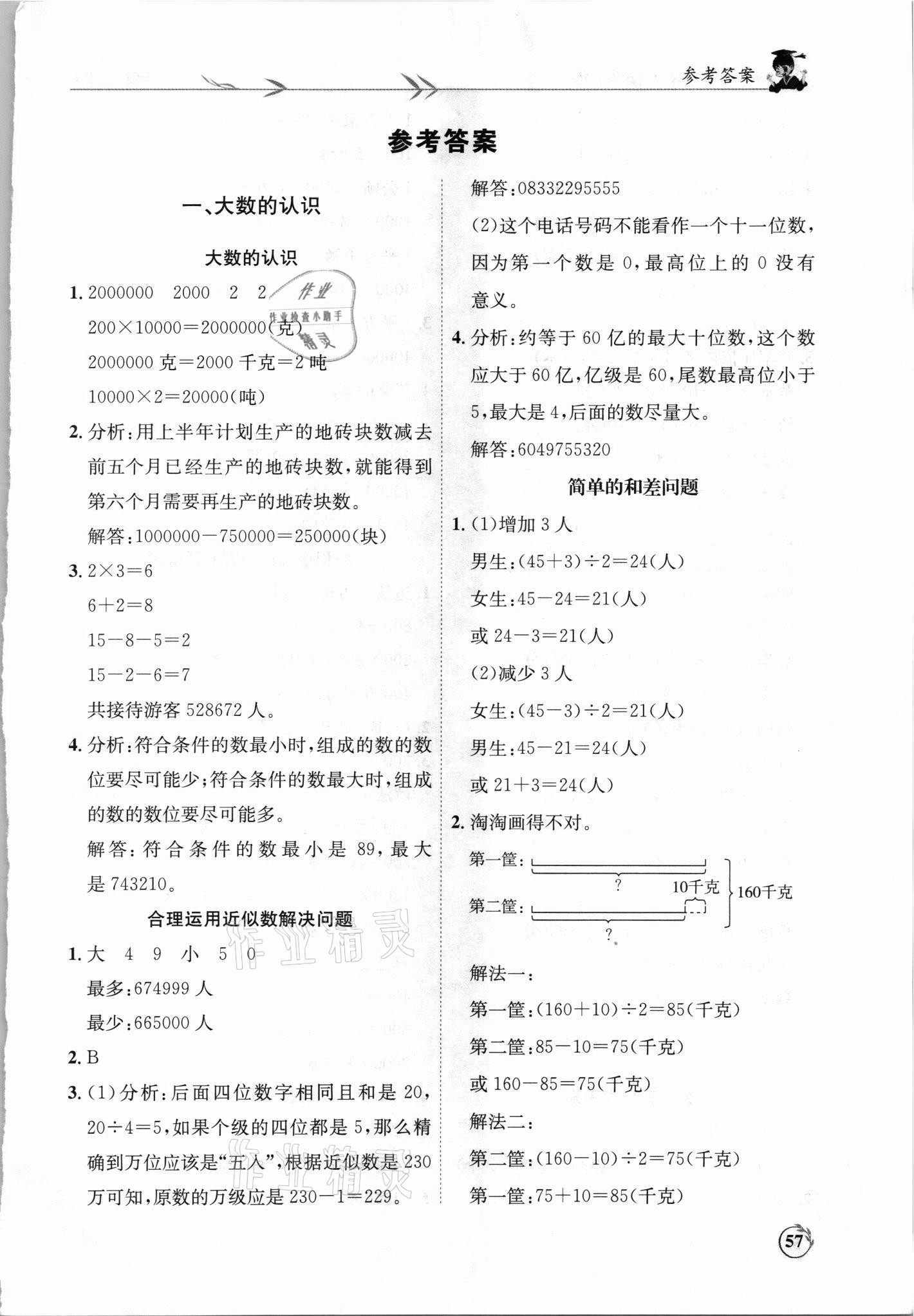 2021年黃岡小狀元解決問(wèn)題天天練四年級(jí)數(shù)學(xué)上冊(cè)人教版 第1頁(yè)