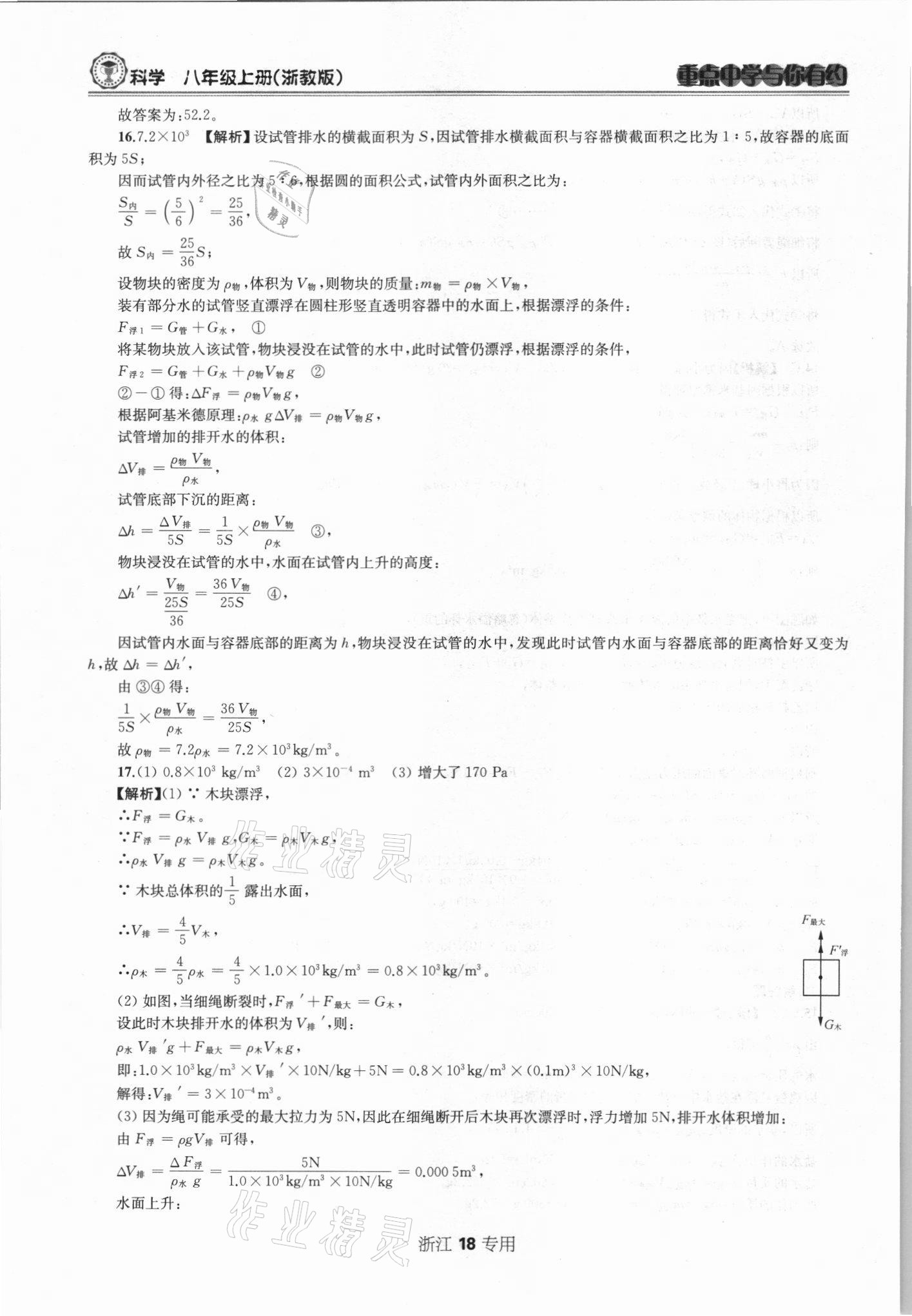 2021年重點(diǎn)中學(xué)與你有約八年級(jí)科學(xué)上冊(cè)浙教版 第18頁(yè)