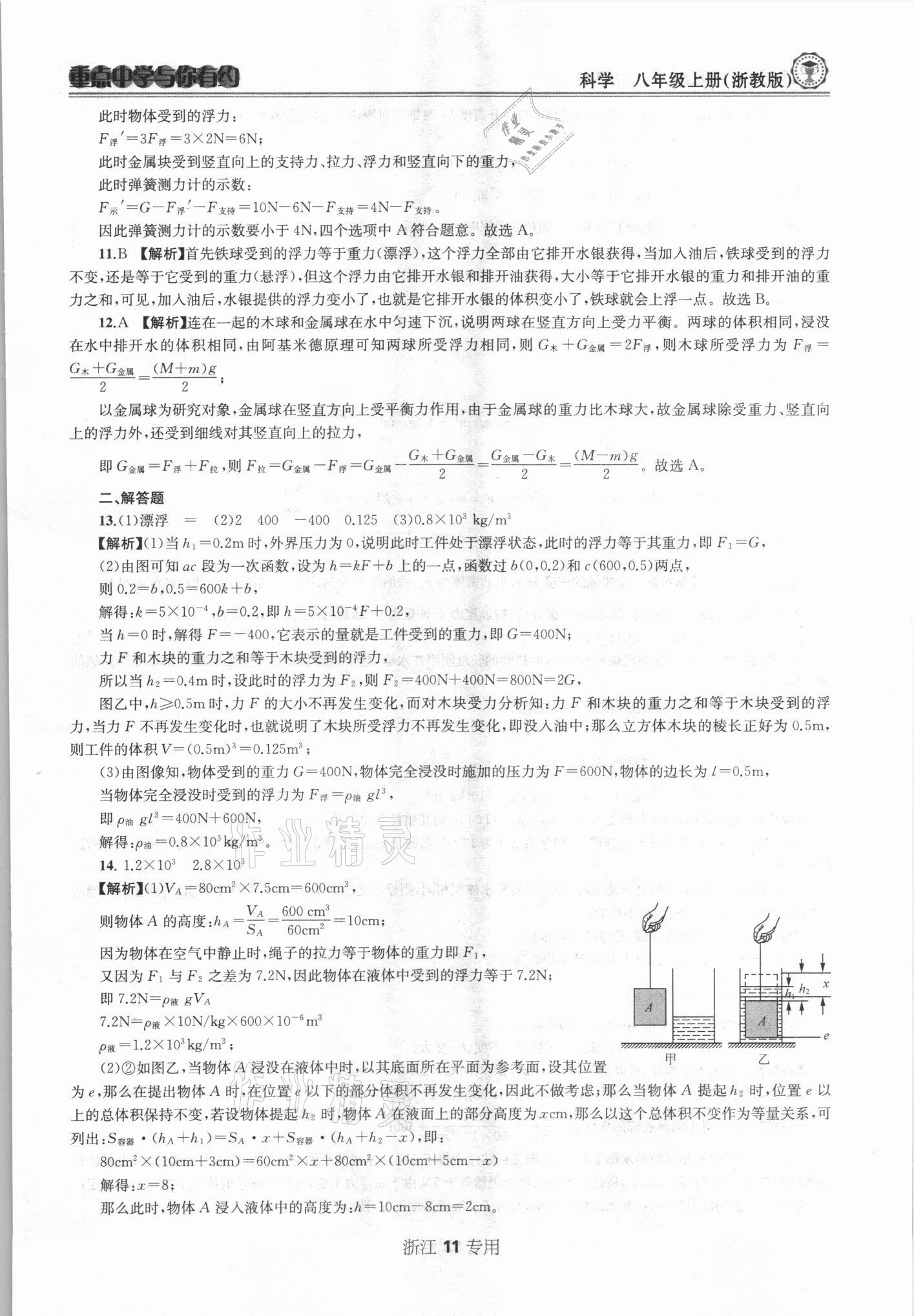 2021年重點(diǎn)中學(xué)與你有約八年級(jí)科學(xué)上冊(cè)浙教版 第11頁(yè)