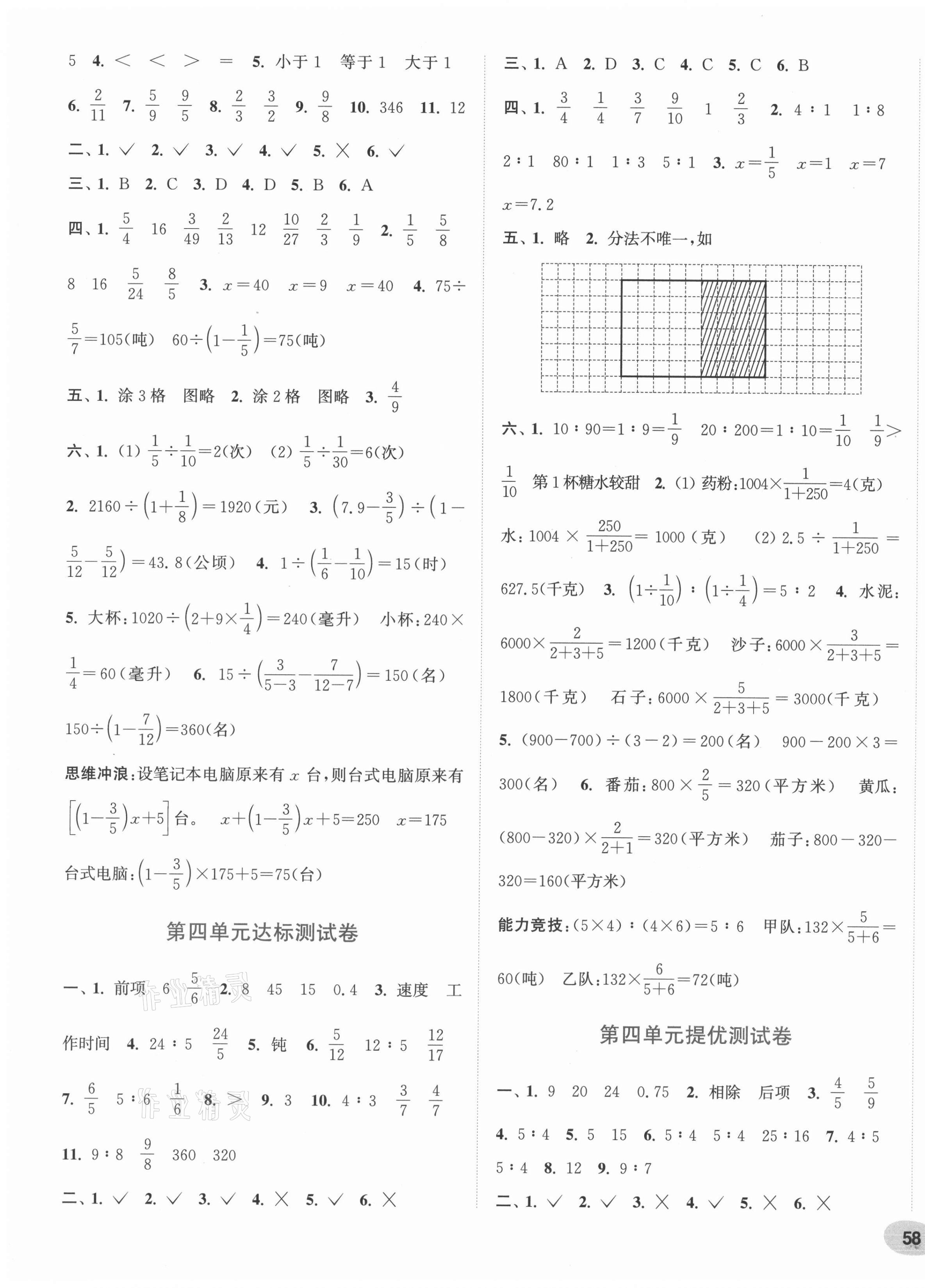 2021年通城學(xué)典卷典六年級數(shù)學(xué)上冊人教版 第3頁