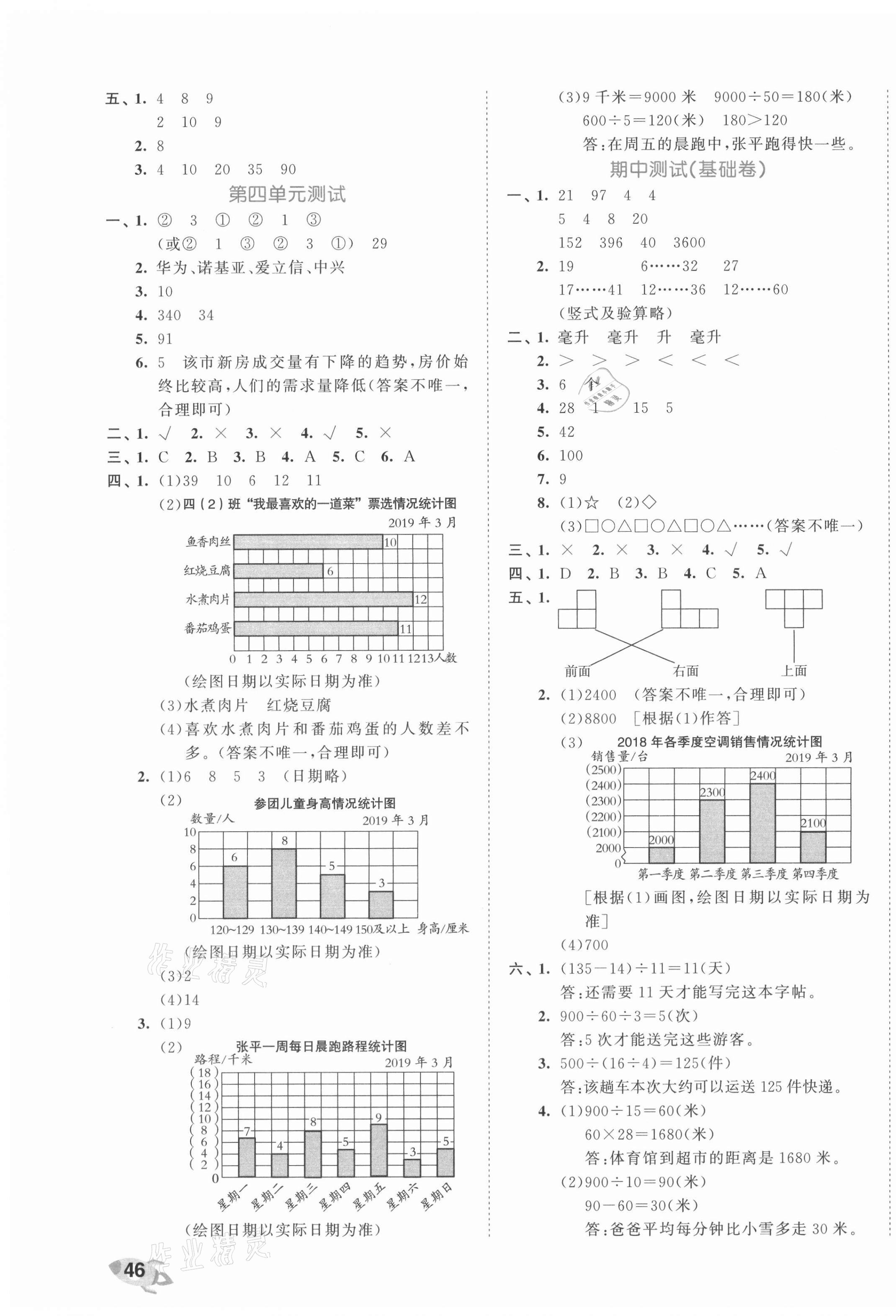 2021年53全優(yōu)卷四年級數(shù)學(xué)上冊蘇教版 第3頁