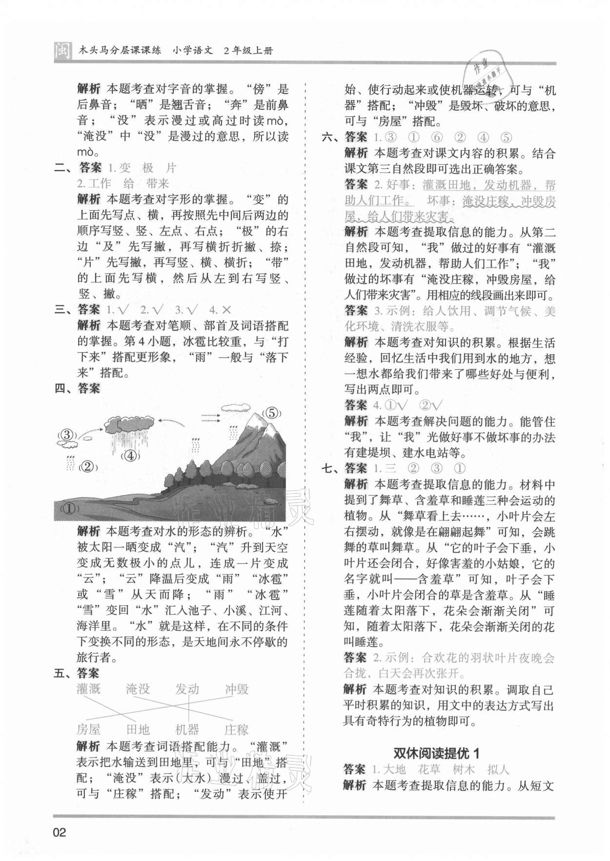 2021年木頭馬分層課課練二年級語文上冊人教版福建專版 第2頁