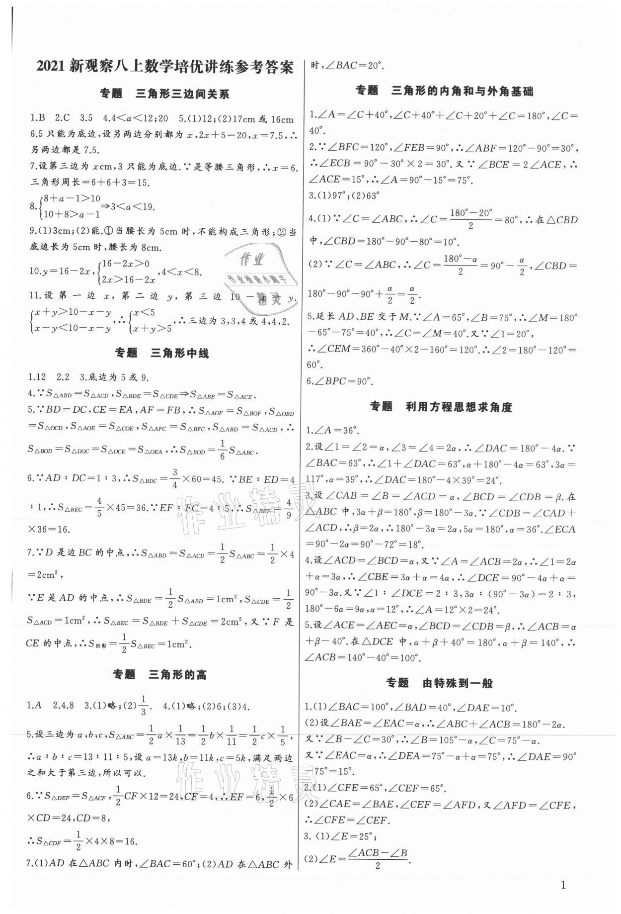 2021年新課堂新觀察培優(yōu)講練八年級(jí)數(shù)學(xué)上冊(cè)人教版 第1頁