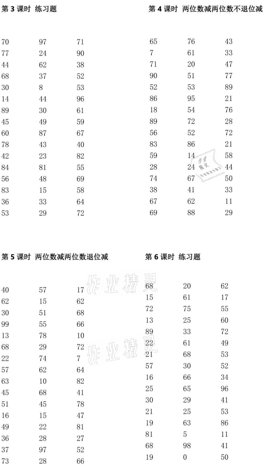 2021年小學(xué)數(shù)學(xué)口算速算心算二年級(jí)上冊(cè)人教版 參考答案第3頁(yè)