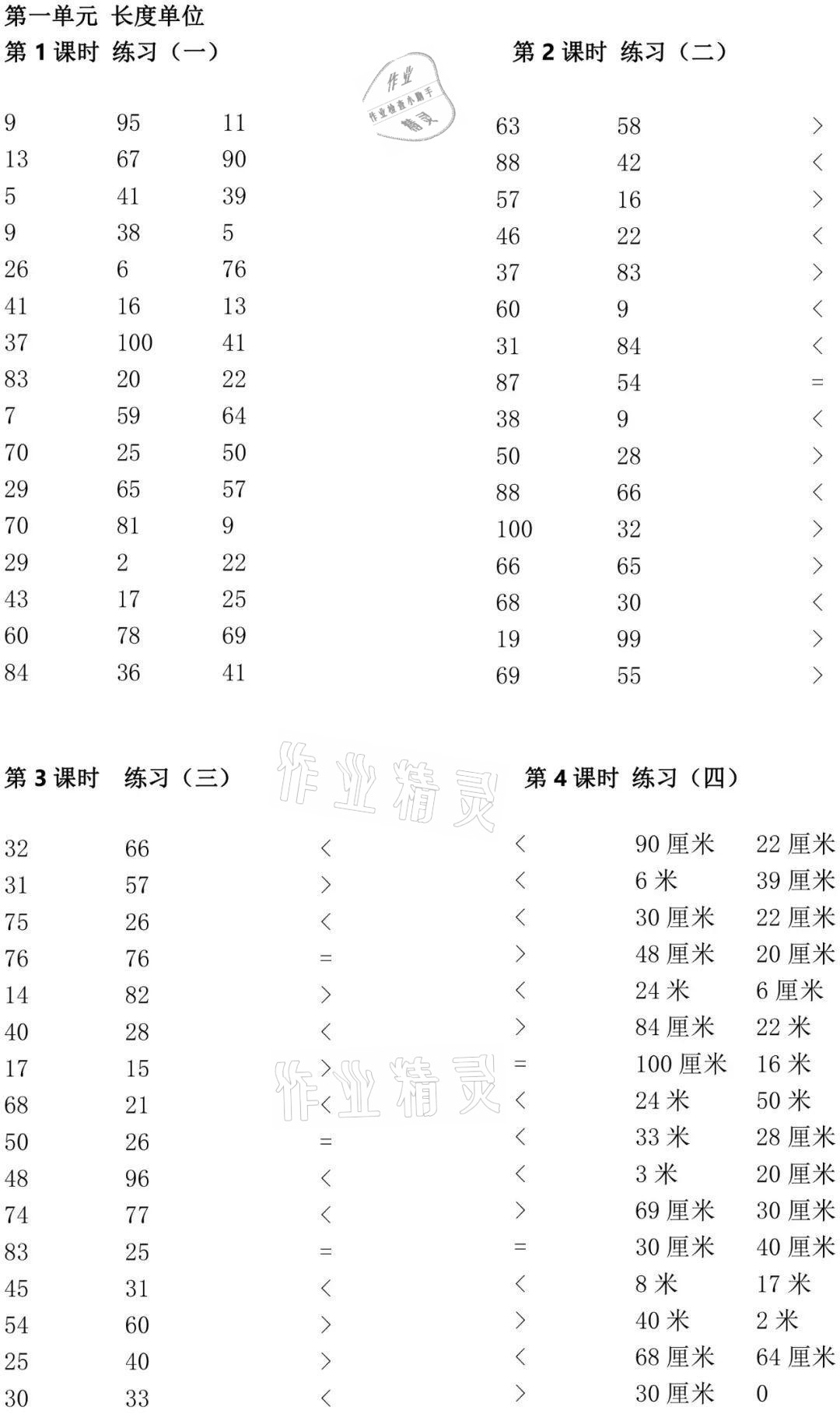 2021年小學(xué)數(shù)學(xué)口算速算心算二年級(jí)上冊(cè)人教版 參考答案第1頁