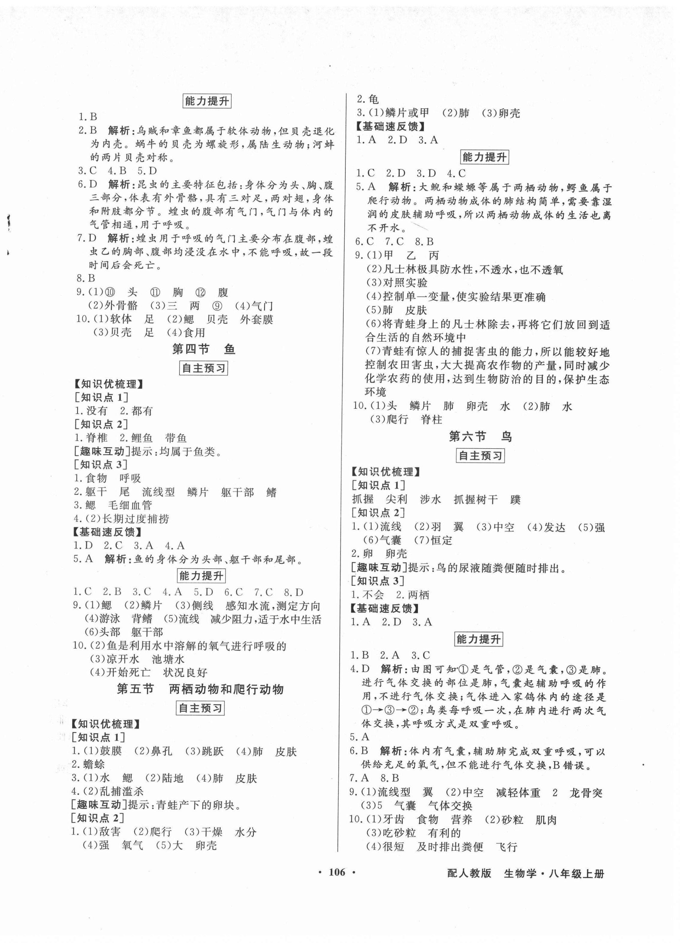 2021年同步導(dǎo)學(xué)與優(yōu)化訓(xùn)練八年級(jí)生物上冊(cè)人教版 第2頁(yè)