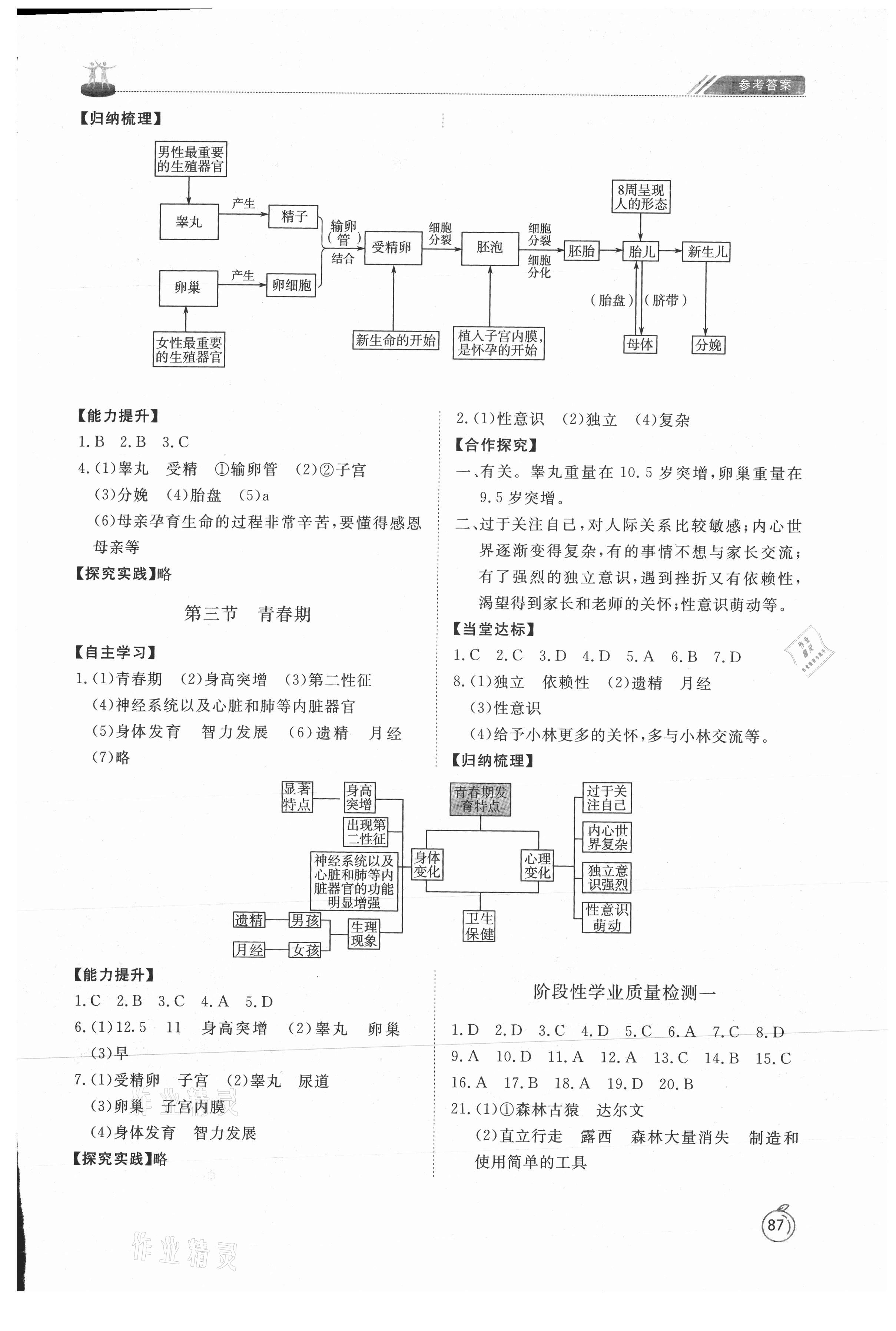 2021年同步練習(xí)冊(cè)山東友誼出版社七年級(jí)生物上冊(cè)魯科版54制 參考答案第2頁