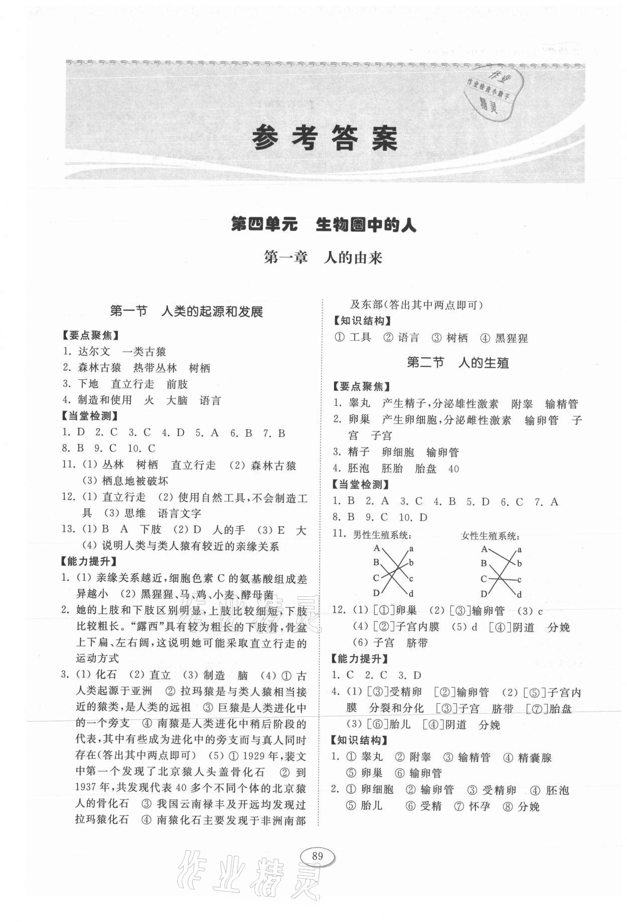 2021年初中同步練習冊七年級生物上冊魯科版54制山東科學技術出版社 第1頁