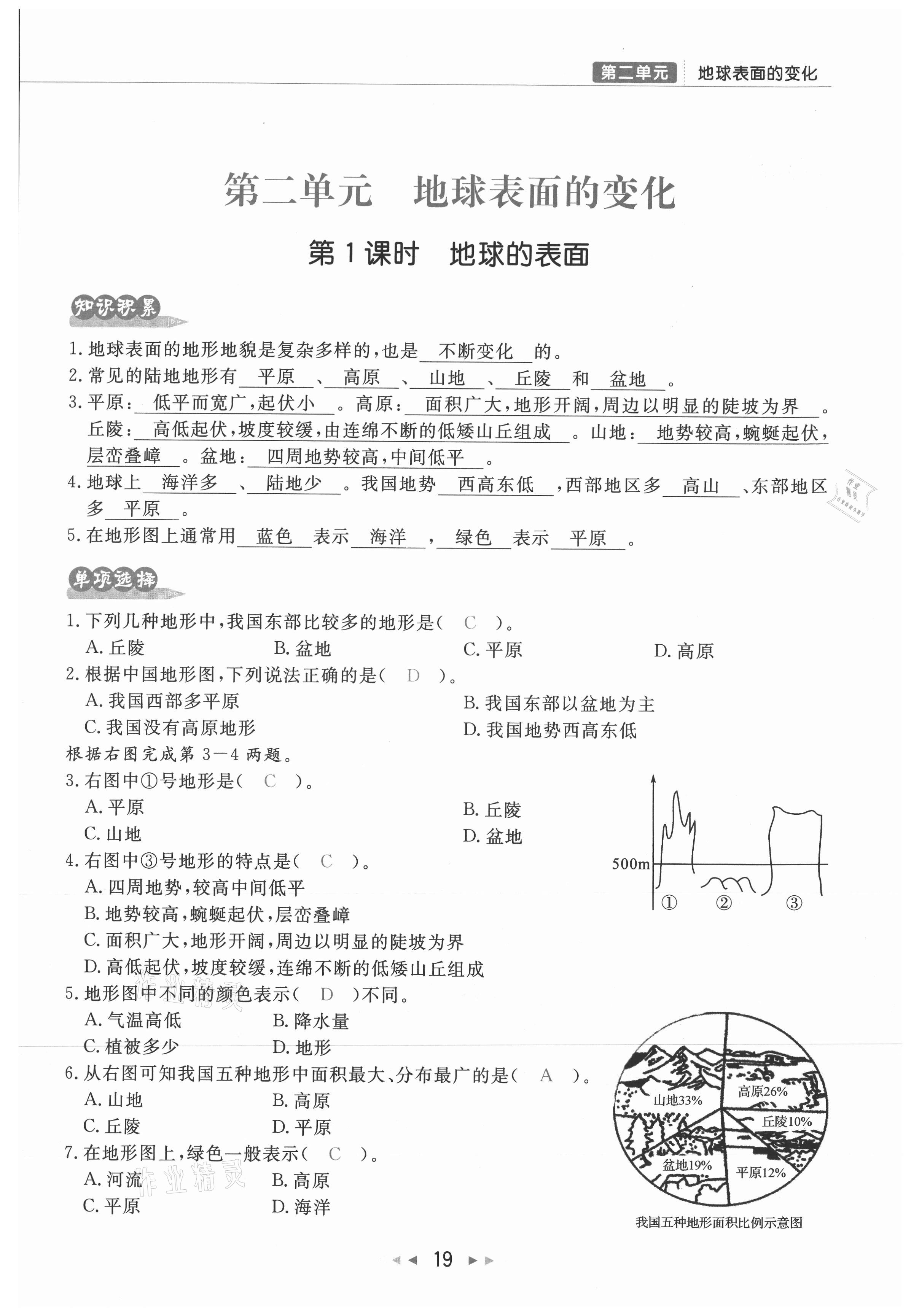 2021年小學(xué)學(xué)習(xí)好幫手五年級科學(xué)上冊教科版 參考答案第19頁