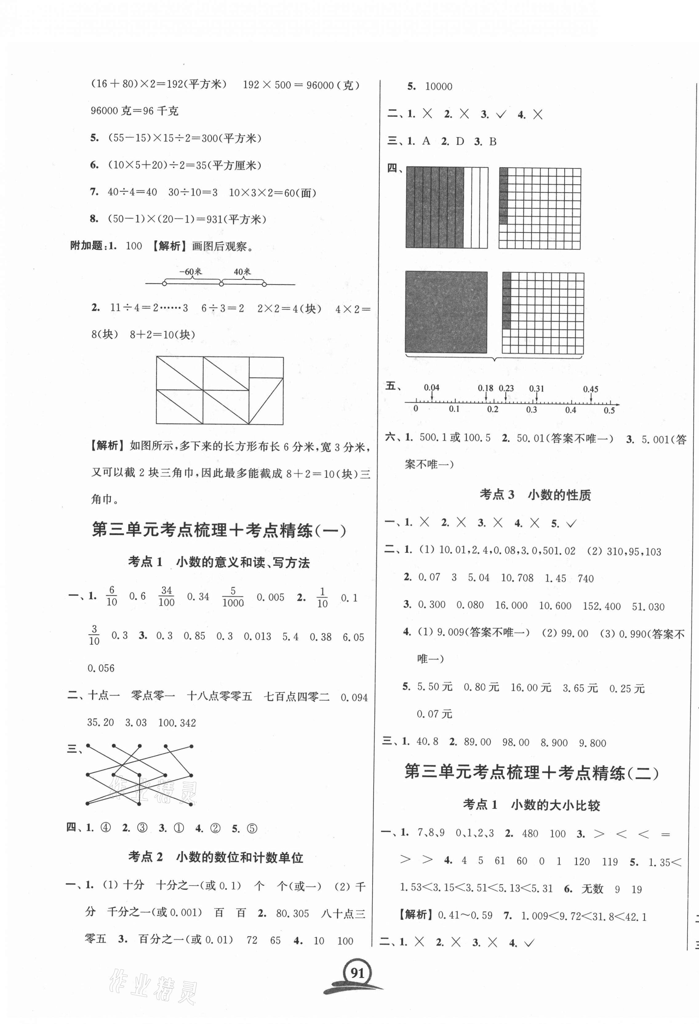 2021年直擊考點沖刺100分五年級數學上冊蘇教版 第3頁