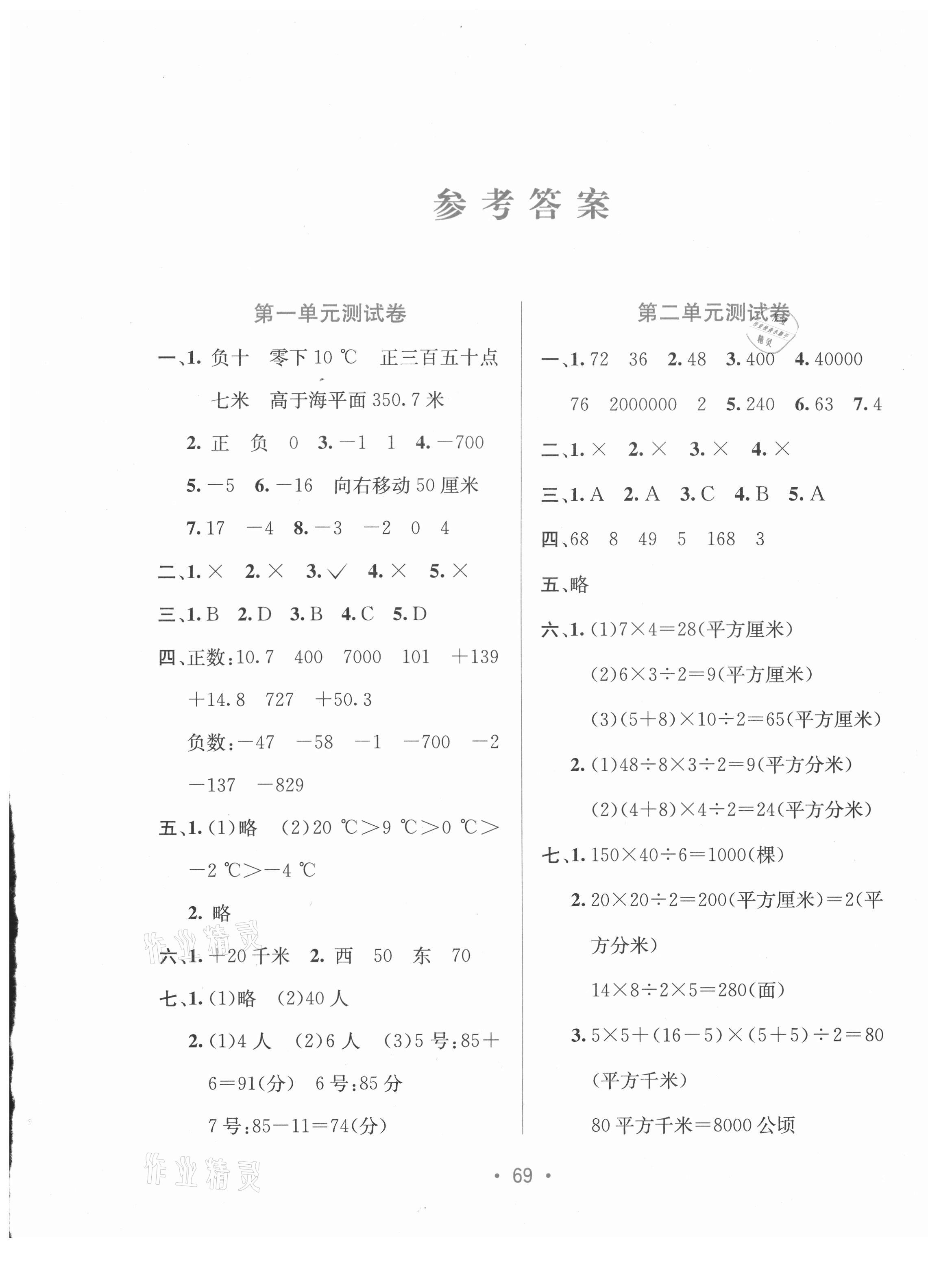 2021年全程檢測單元測試卷五年級數(shù)學(xué)上冊蘇教版B 第1頁