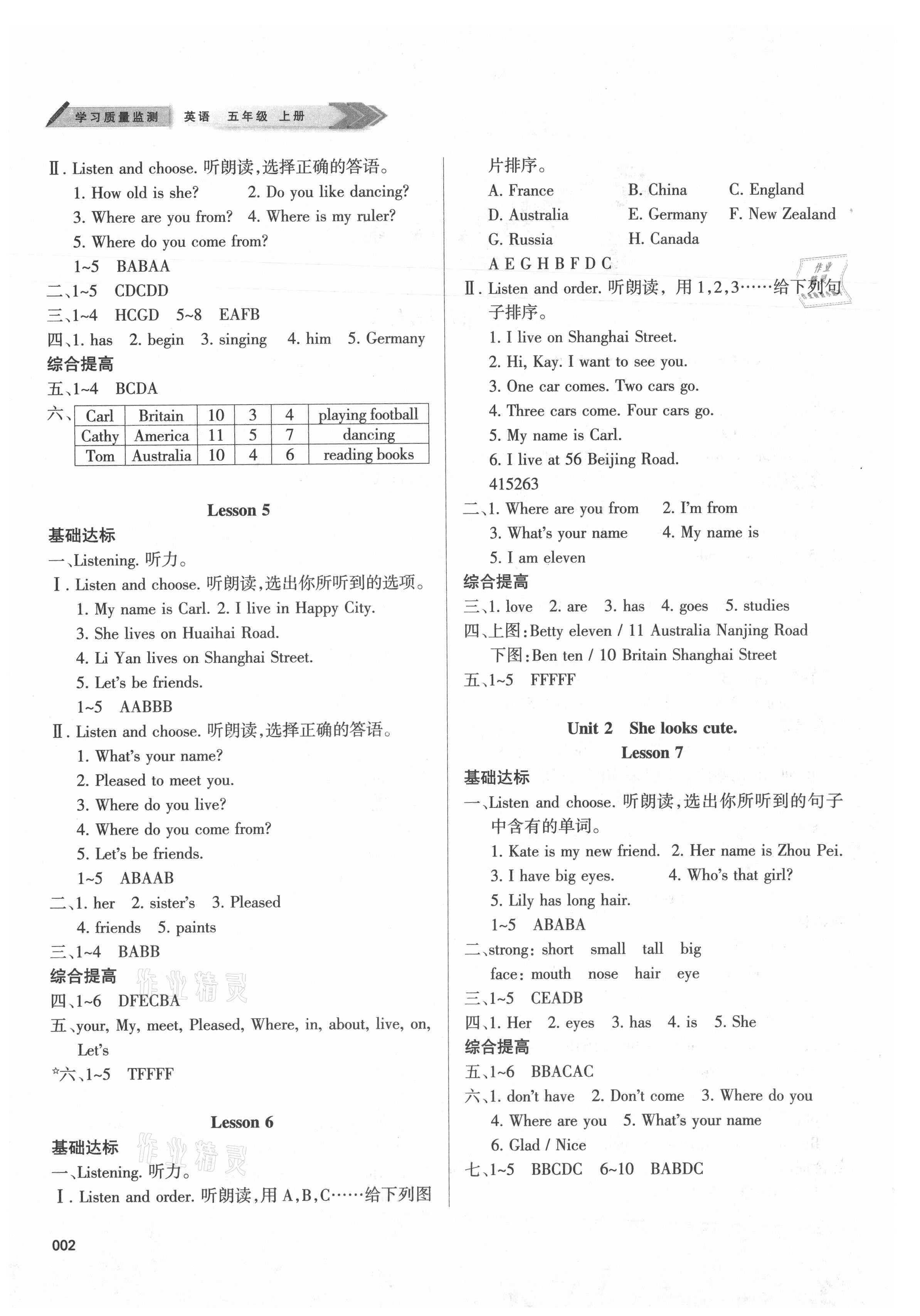 2021年學(xué)習(xí)質(zhì)量監(jiān)測五年級英語上冊人教版 第2頁