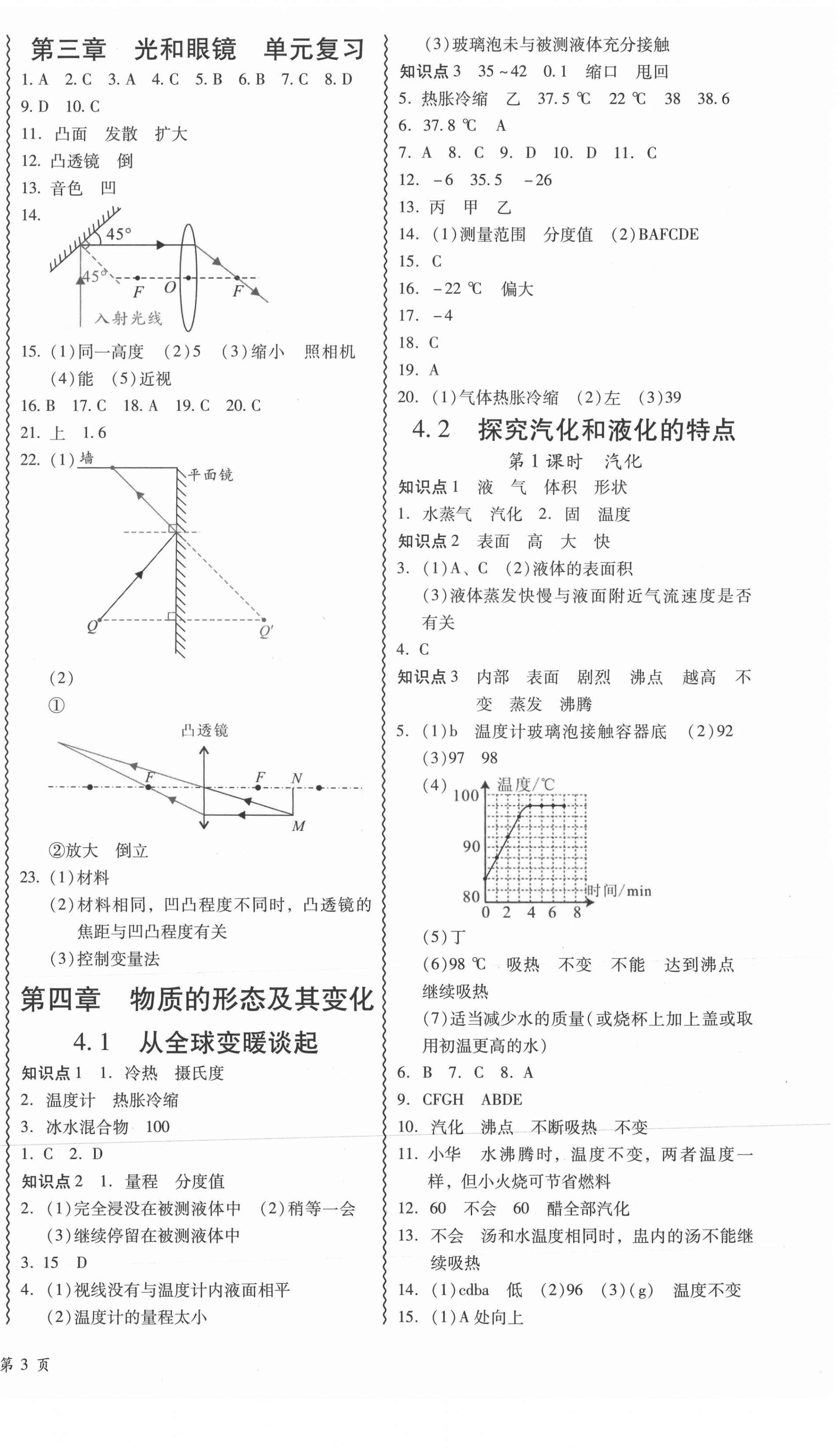 2021年零障礙導(dǎo)教導(dǎo)學(xué)案八年級物理上冊滬粵版 參考答案第6頁