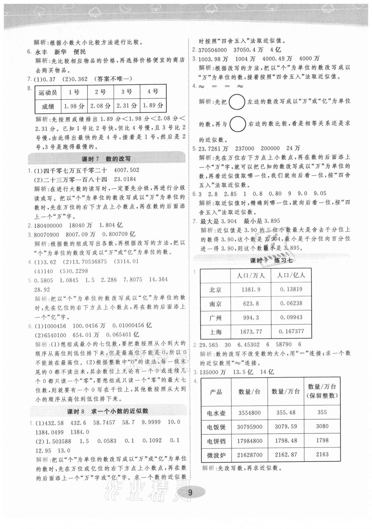 2021年黃岡同步練一日一練五年級數(shù)學(xué)上冊蘇教版 參考答案第11頁