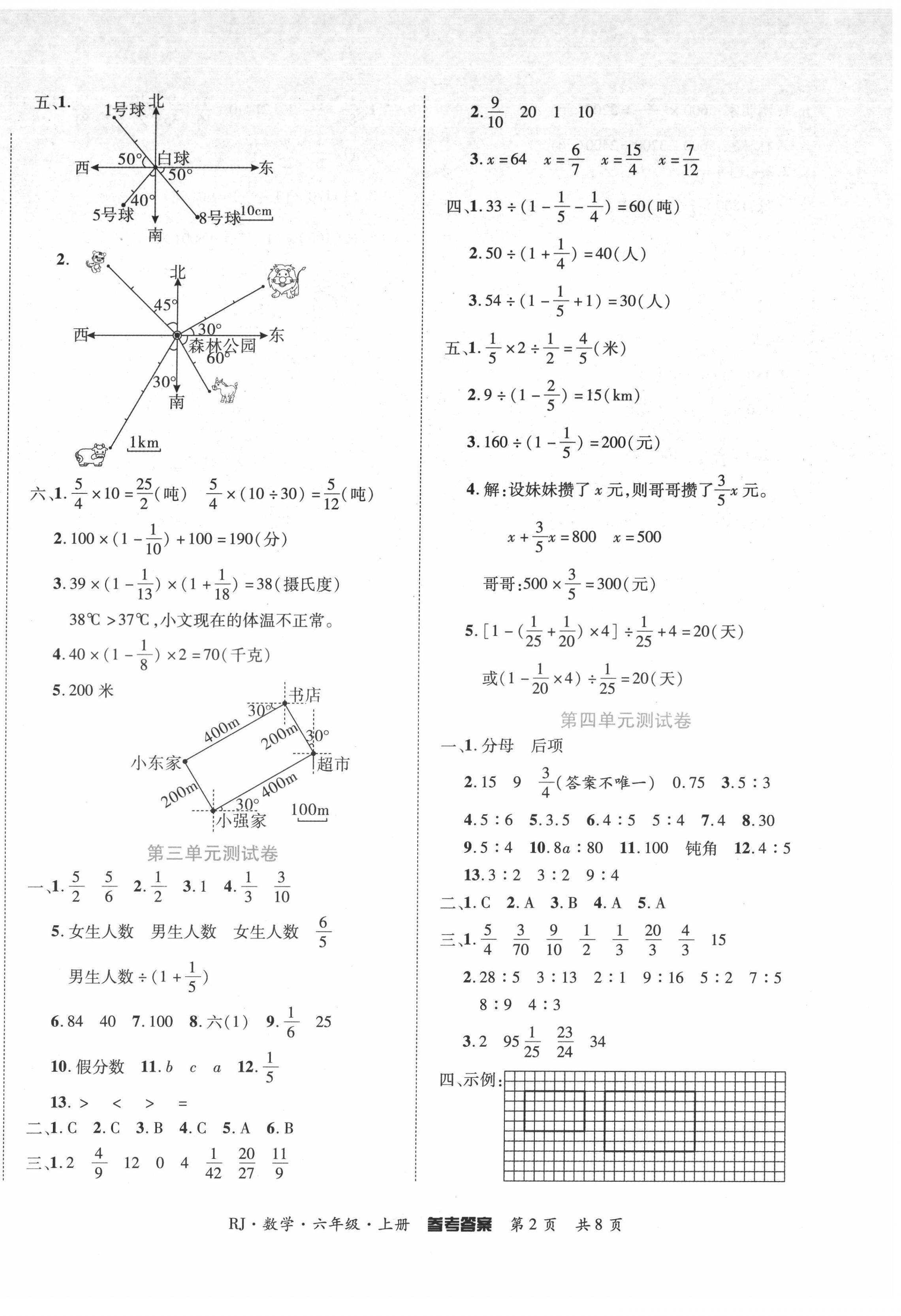 2021年金榜必刷卷六年级数学上册人教版 第2页