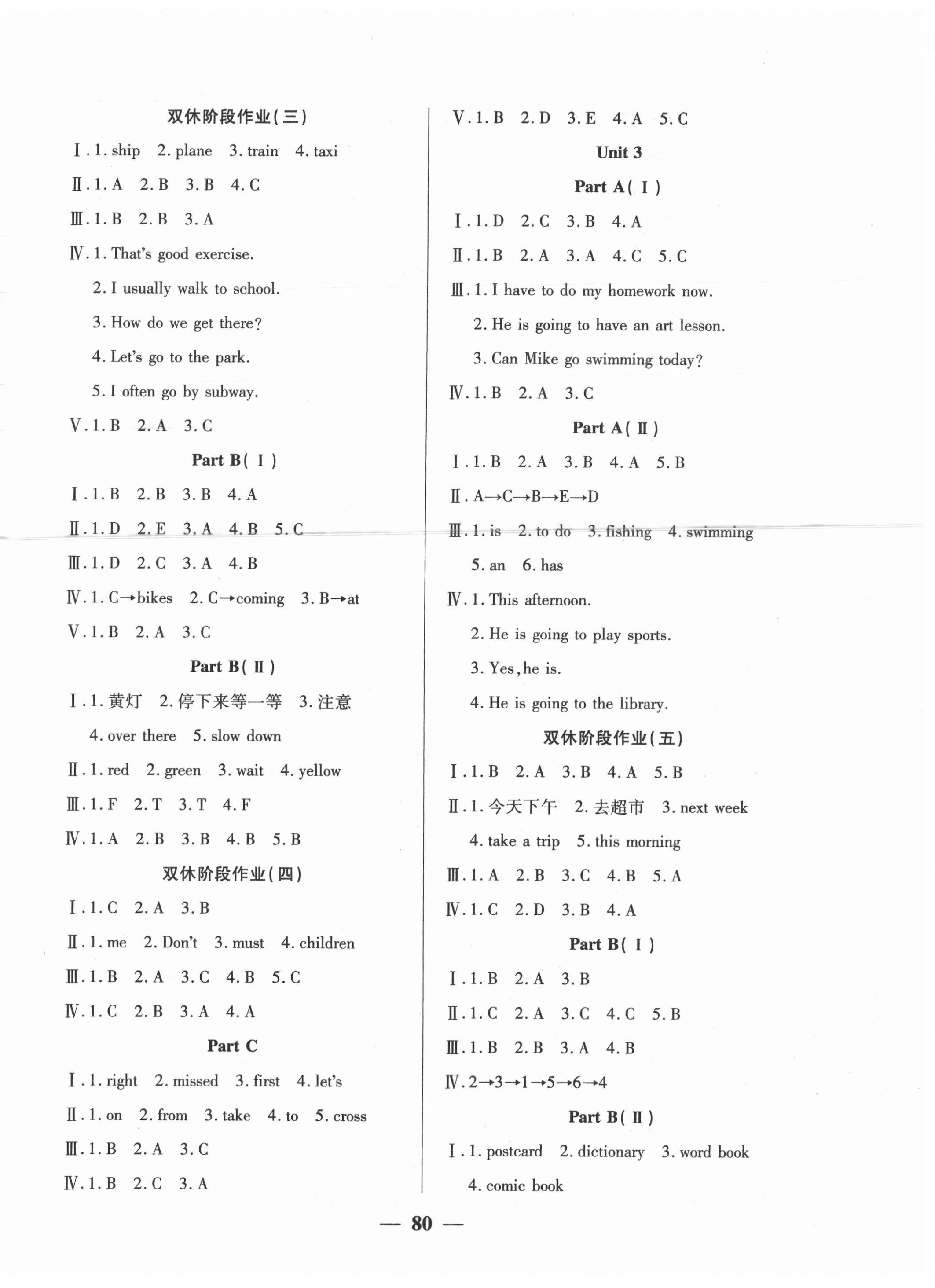 2021年奪冠新課堂隨堂練測六年級英語上冊人教版 第2頁