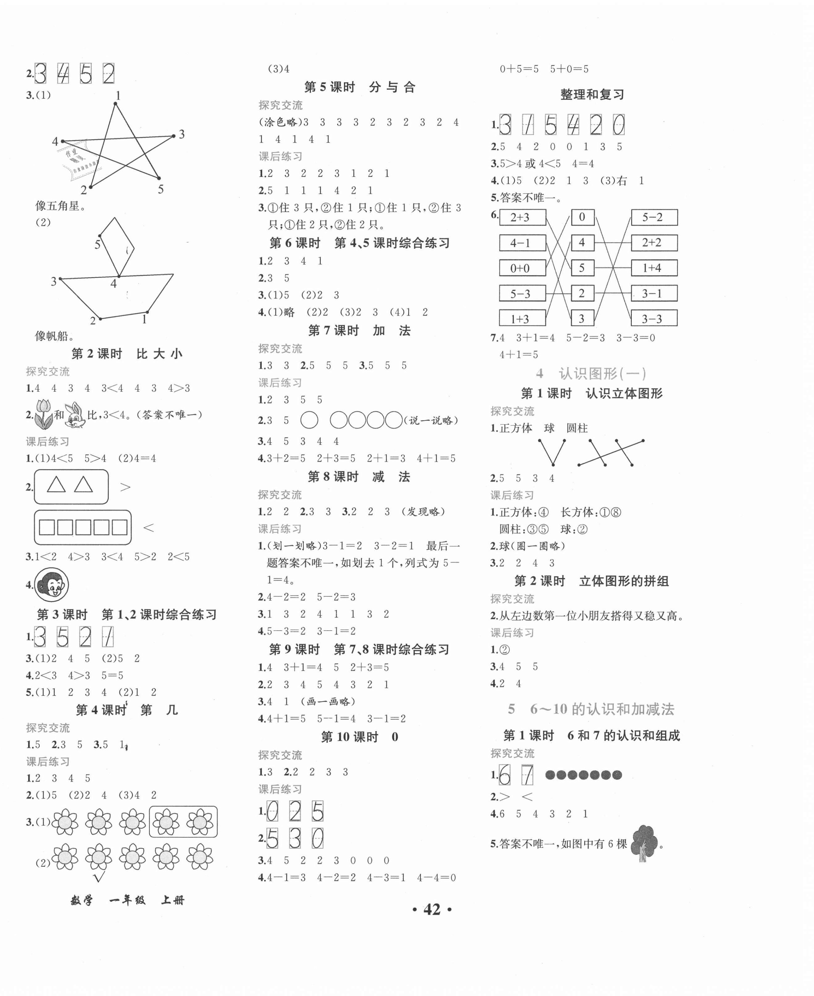 2021年勝券在握同步解析與測評一年級數(shù)學(xué)上冊人教版重慶專版 第2頁