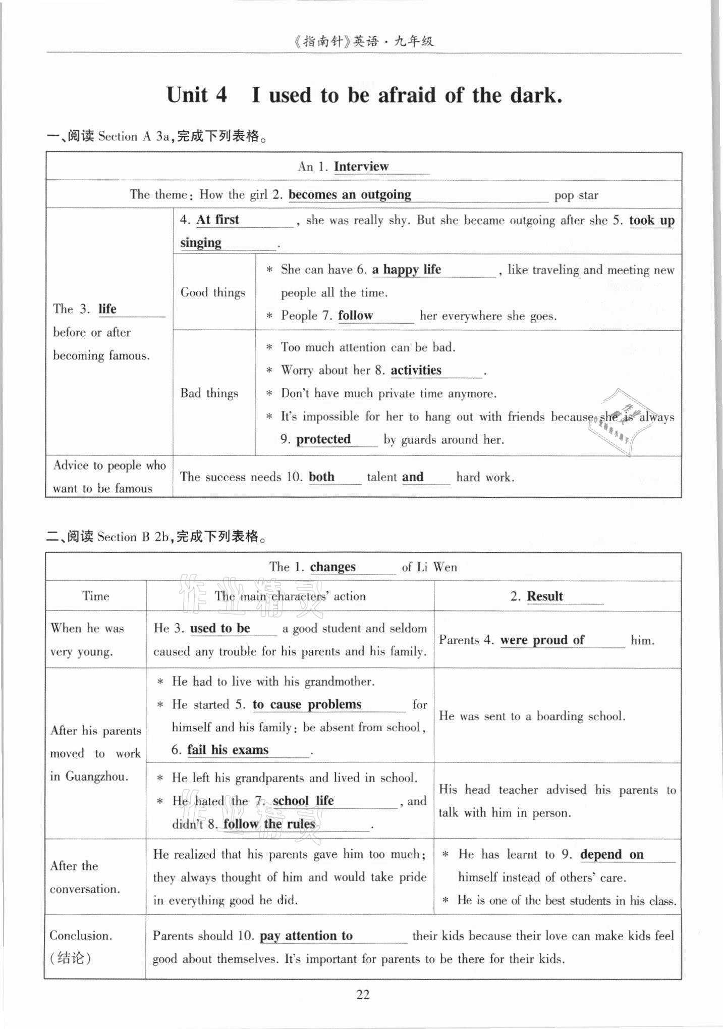 2021年指南針高分必備九年級英語全一冊人教版四川專版 參考答案第12頁