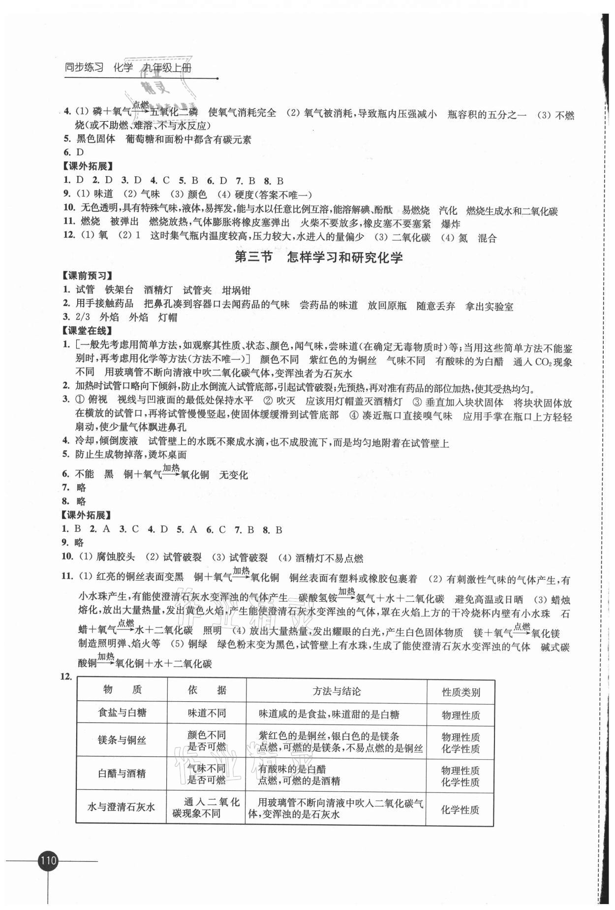 2021年同步练习九年级化学上册沪教版 第2页