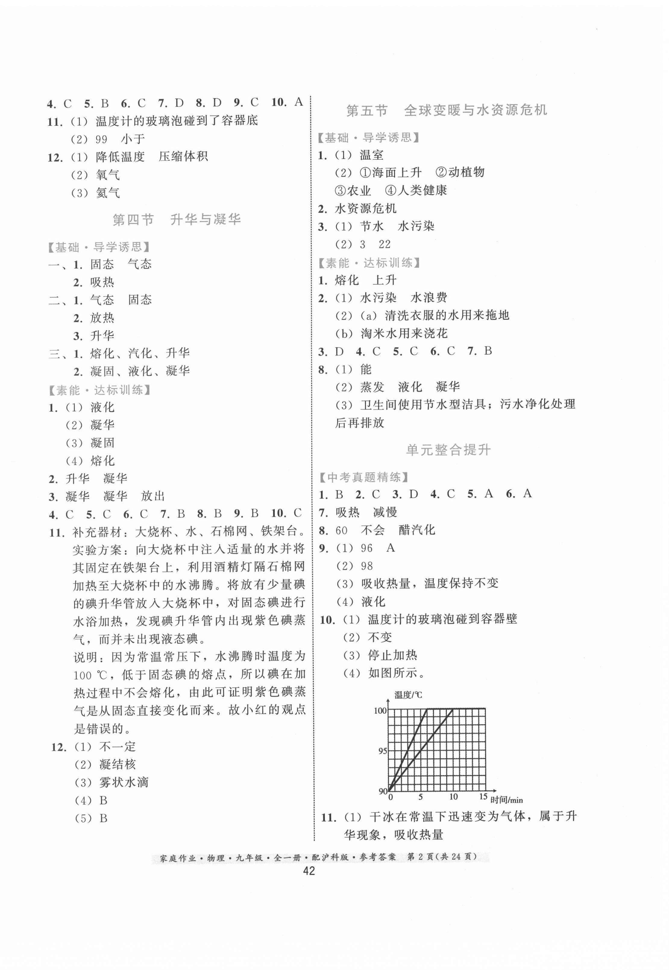 2021年家庭作业九年级物理全一册沪科版 第2页